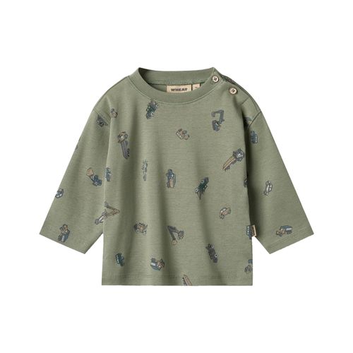 Wheat Longsleeve Malthe | Longsleeves für Kinder | Dusty Green Cars