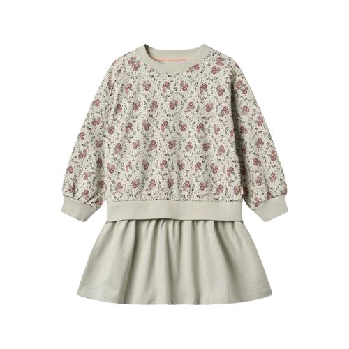 Wheat Sweat Dress Maggie | Kleider für Kinder | Slightly Green Flowers