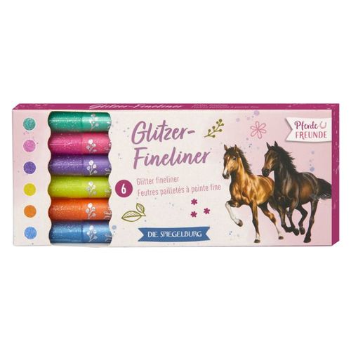 Coppenrath Glitzer Fineliner - Pferdefreunde | Schreibwaren für Kinder | Mehrfarbig
