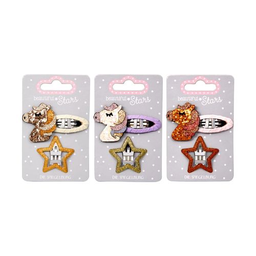 Coppenrath Haarclips Glitzerfreunde no.3 - beautiful Stars | Accessoires Kinder für Kinder | Mehrfarbig