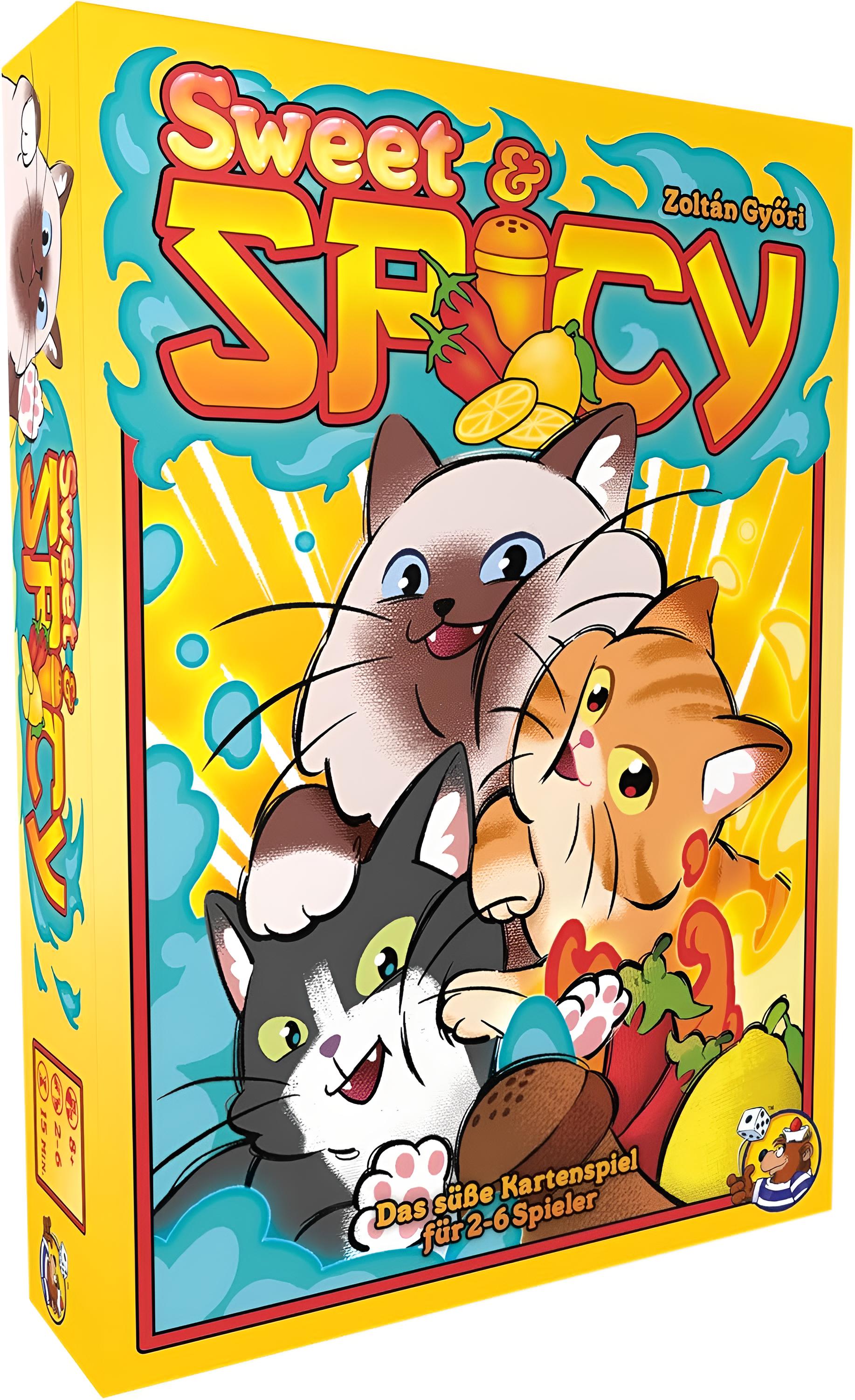 Sweet & Spicy - Gesellschaftsspiel mit niedlichen Illustrationen - Familienspiel mit farbenfrohem Design - Deutsch -