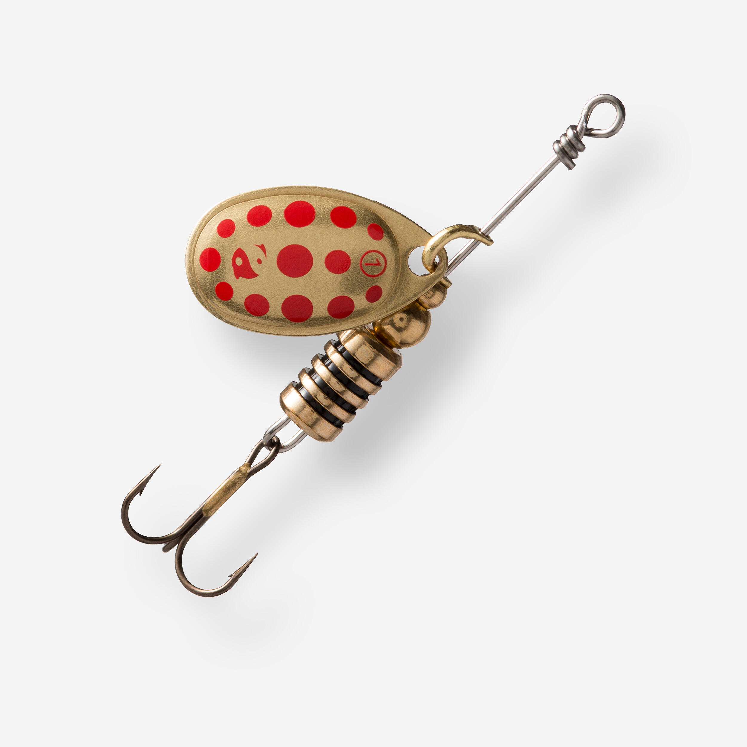 Spinner Weta+ Gr. 1 gold/rot gepunktet zum Angeln auf Raubfische