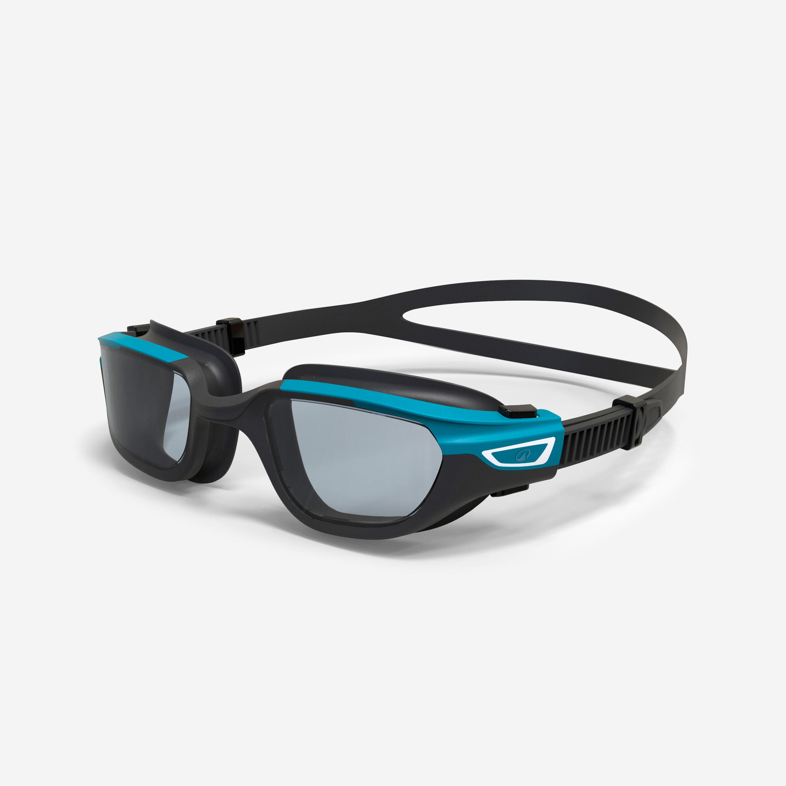 Schwimmbrille polarisierte Gläser große L - Spirit schwarz/blau