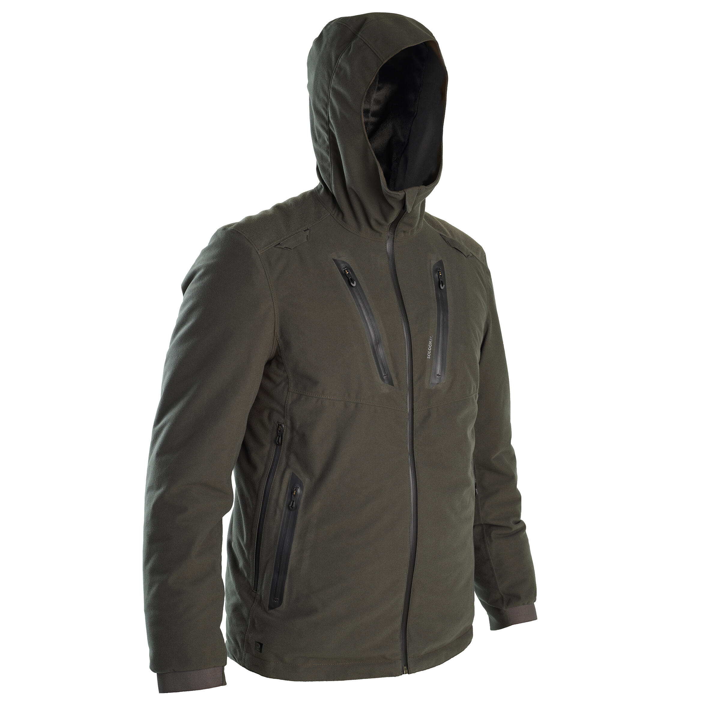 Jagd-Regenjacke 900 warm geräuscharm grün