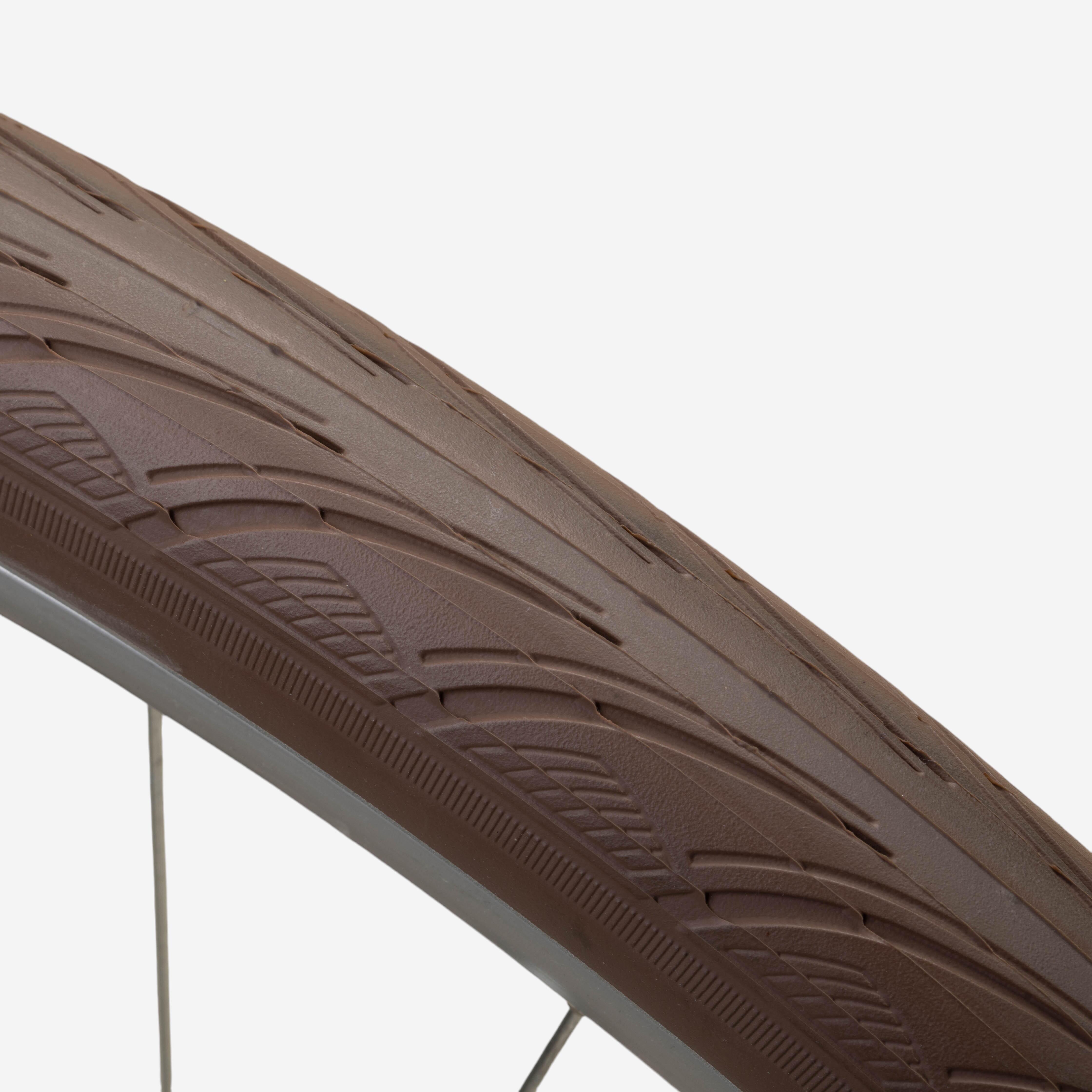 Fahrradreifen Drahtreifen City Protect 700×45 (44-622) reflektierend Pannenschutz braun