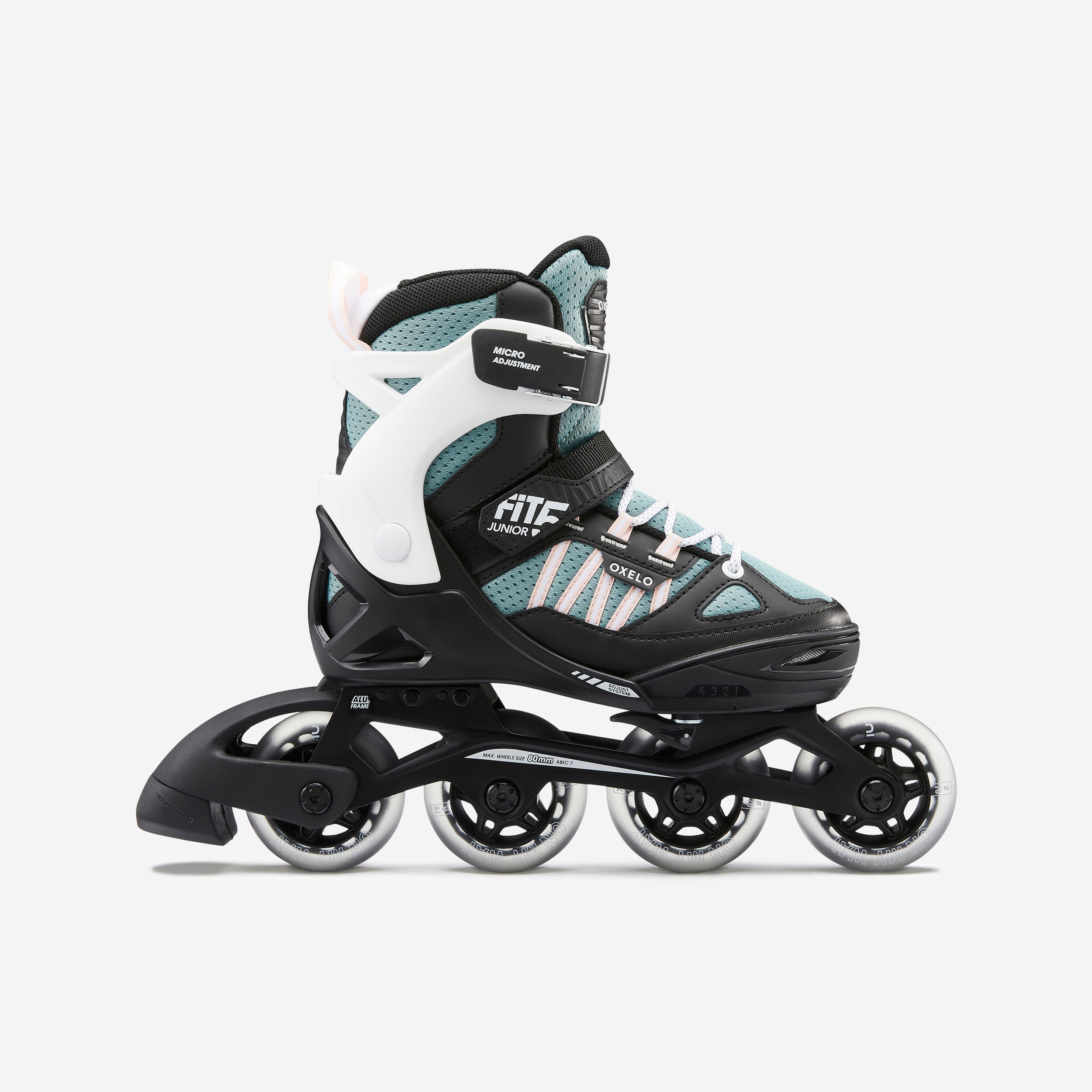 Inline Skates Inliner Kinder - Fit 5 rosa/khaki