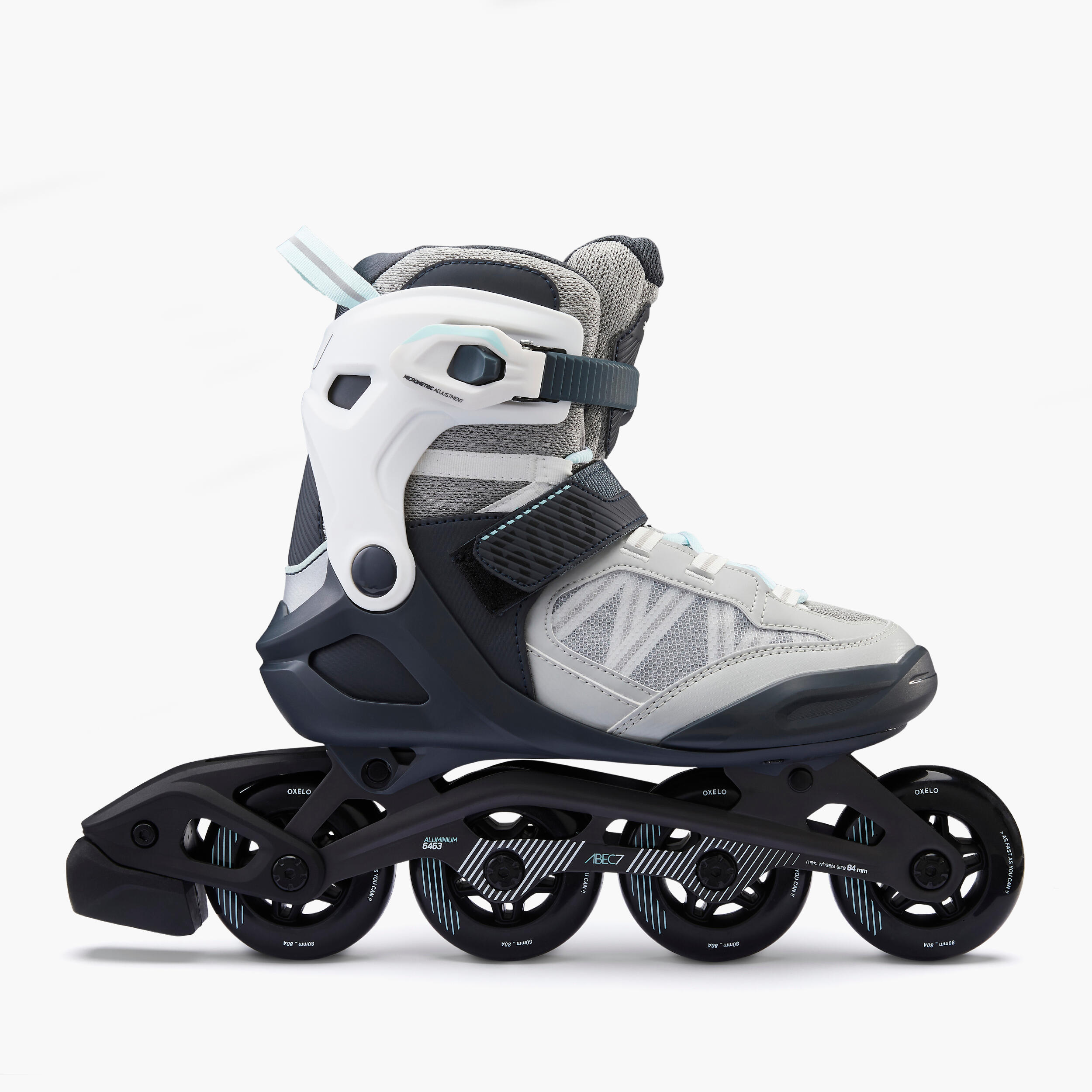 Inline-Skates Inliner Damen/Herren - FIT500 hellgrau