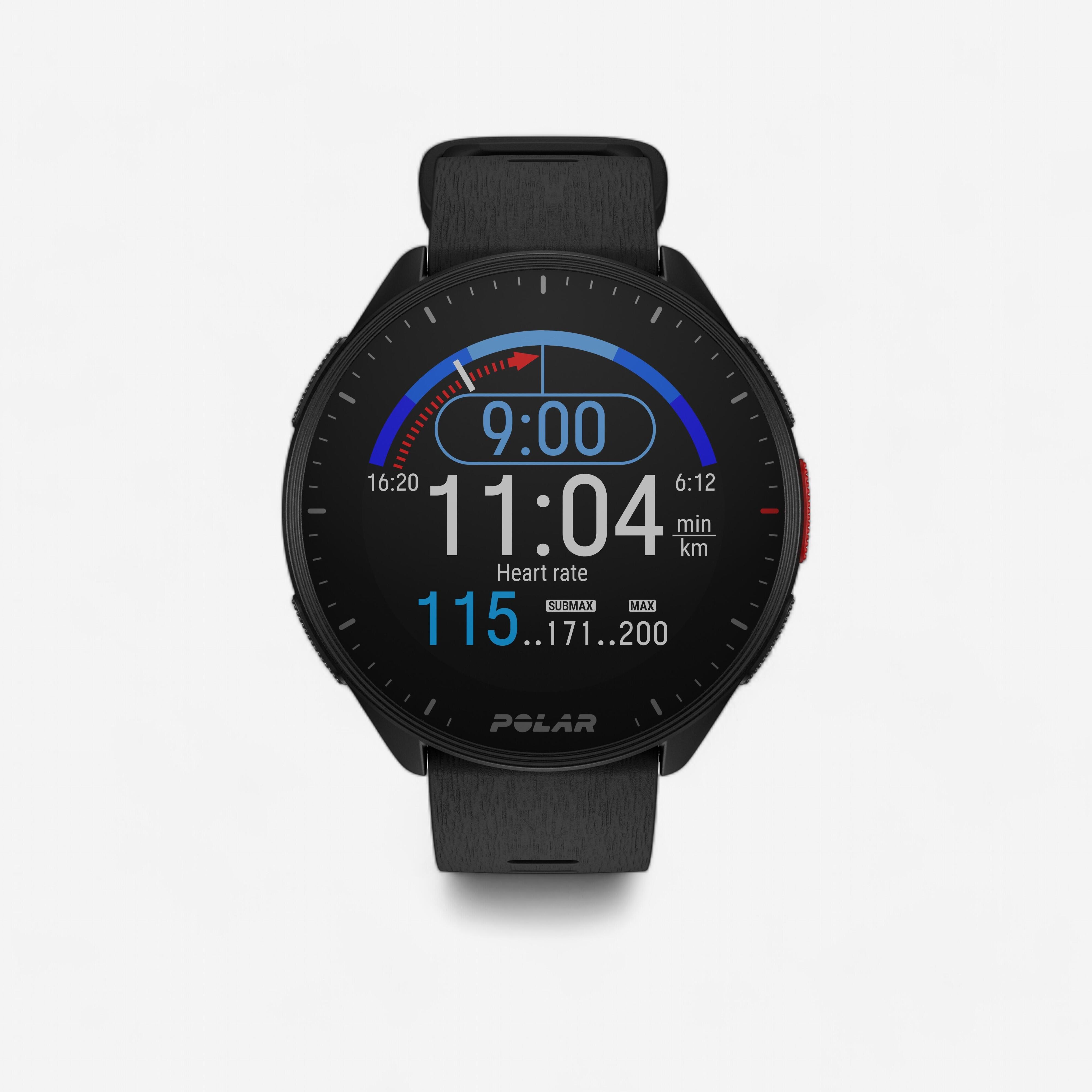 GPS-Uhr Laufuhr Herzfrequenz Polar Pacer schwarz