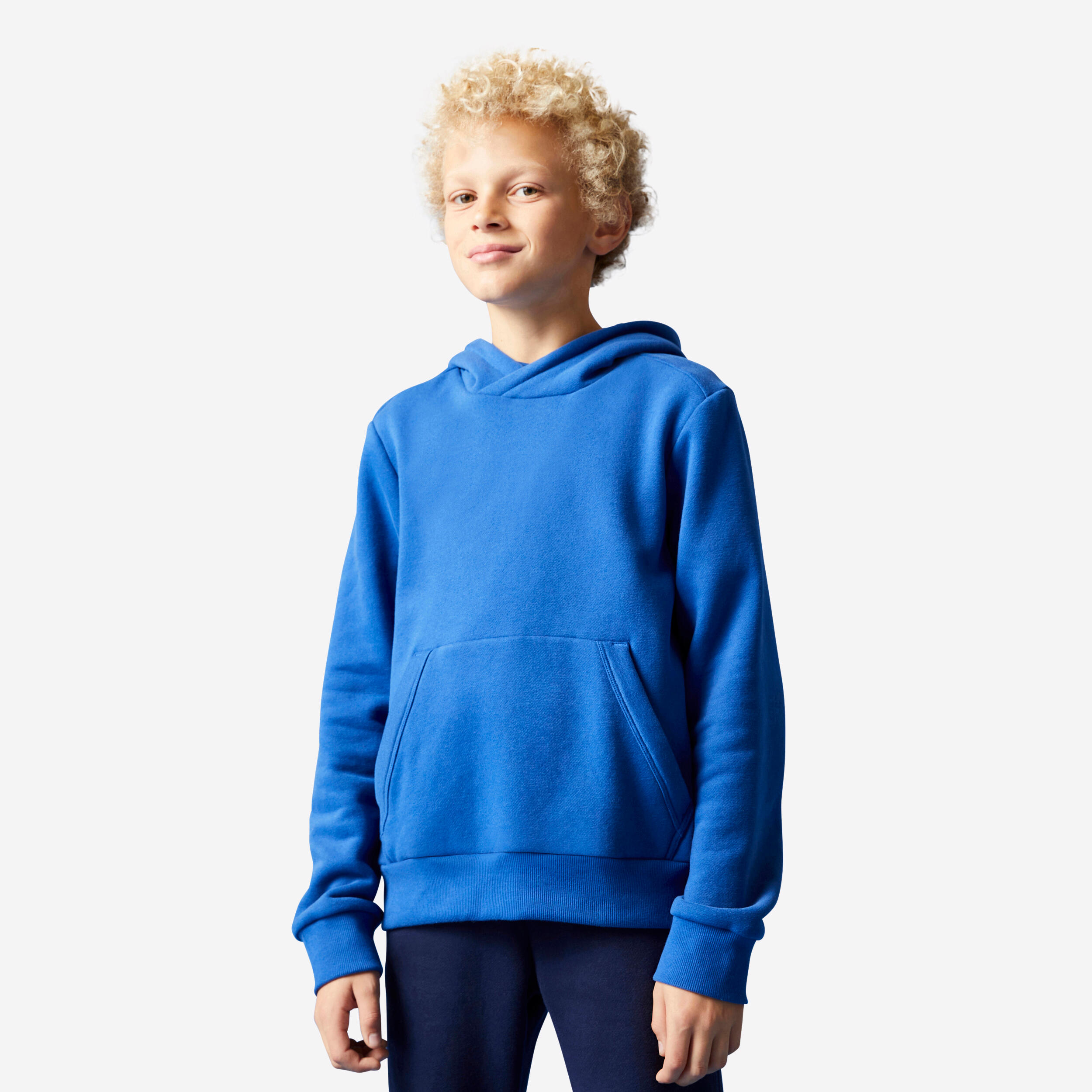 Hoodie Kinder Baumwolle - blau
