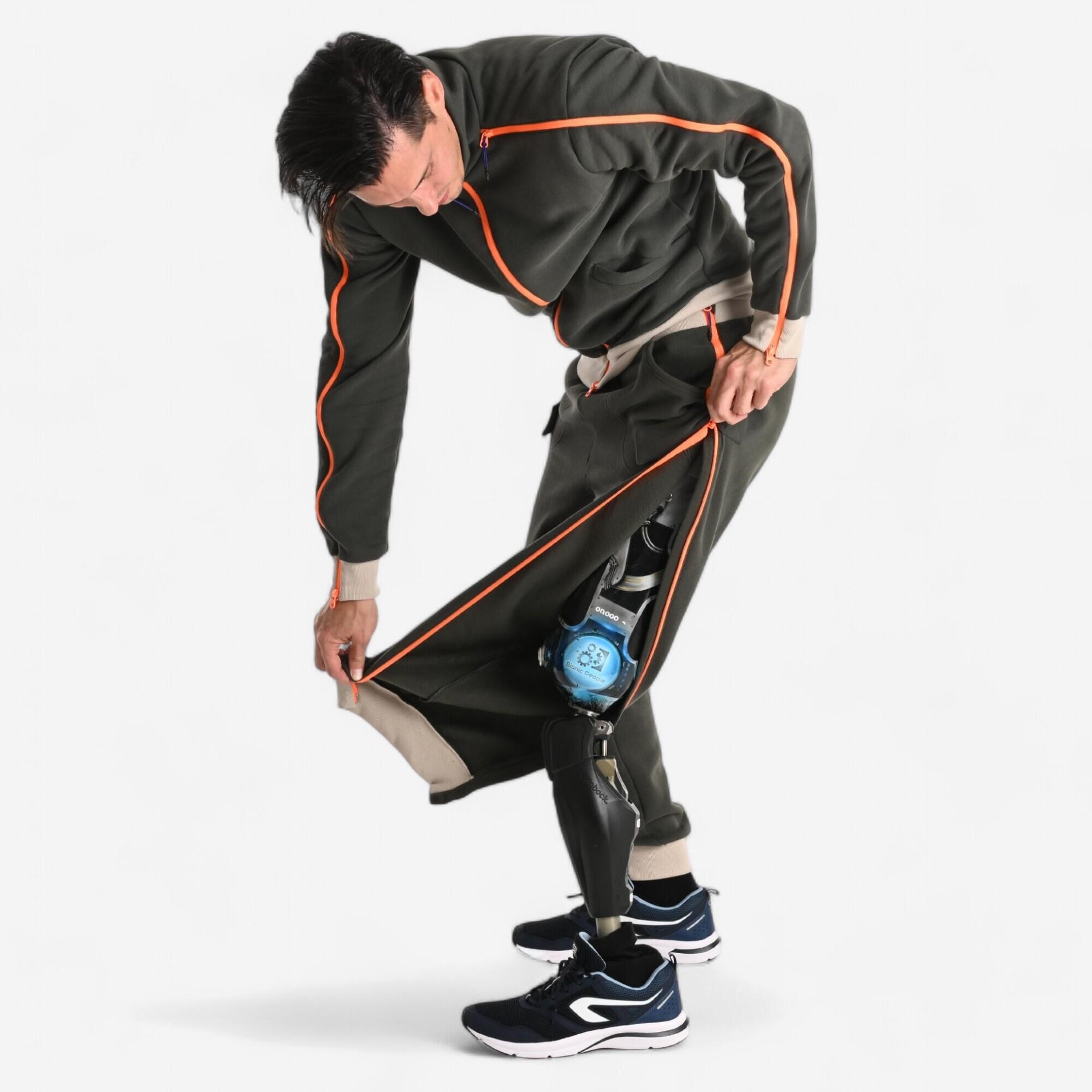 Jogginghose Herren Reissverschlussöffnungen einfaches Anziehen - dunkelgrün