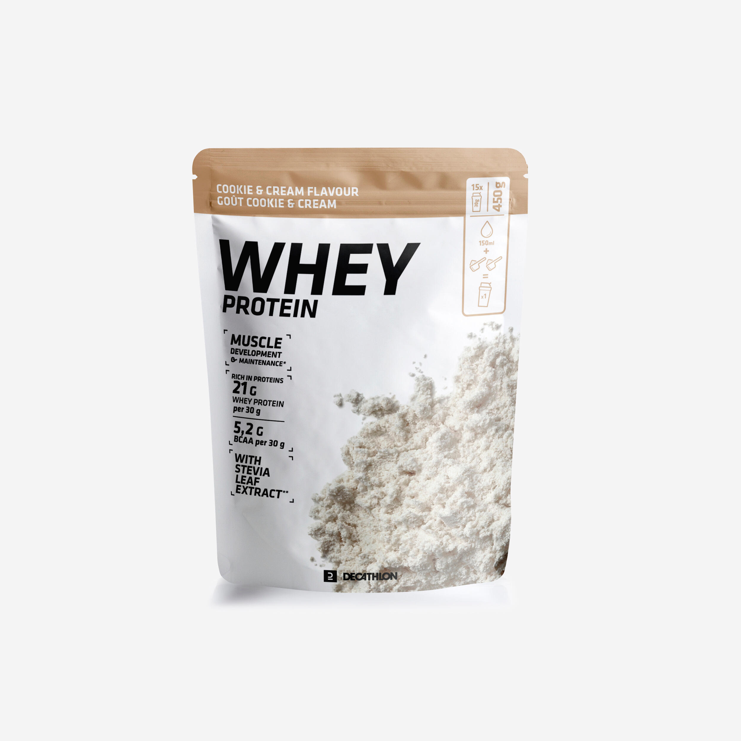 Whey Protein Getränkepulver Cookie & Cream 450 g