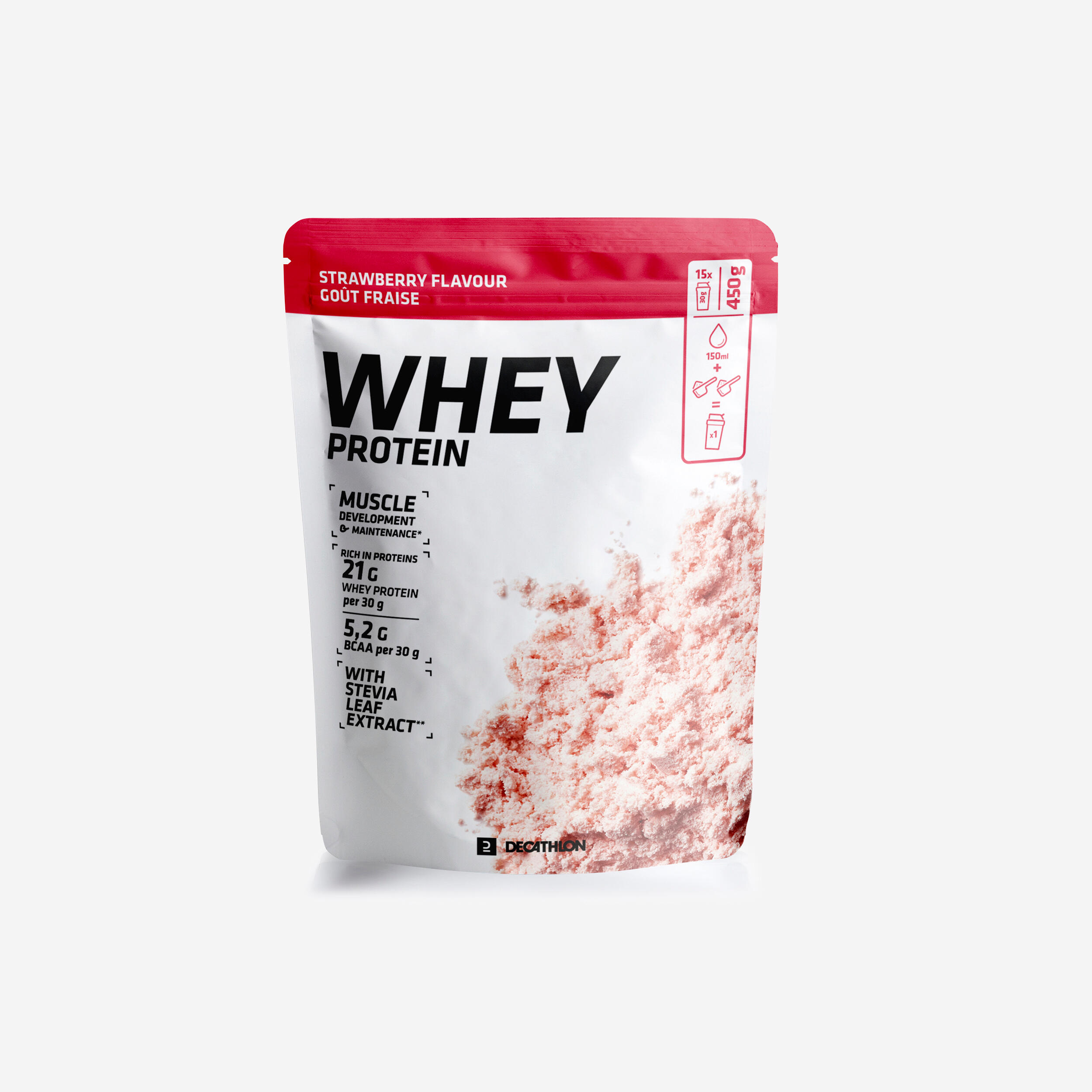 Whey Protein Getränkepulver Erdbeere 450 g