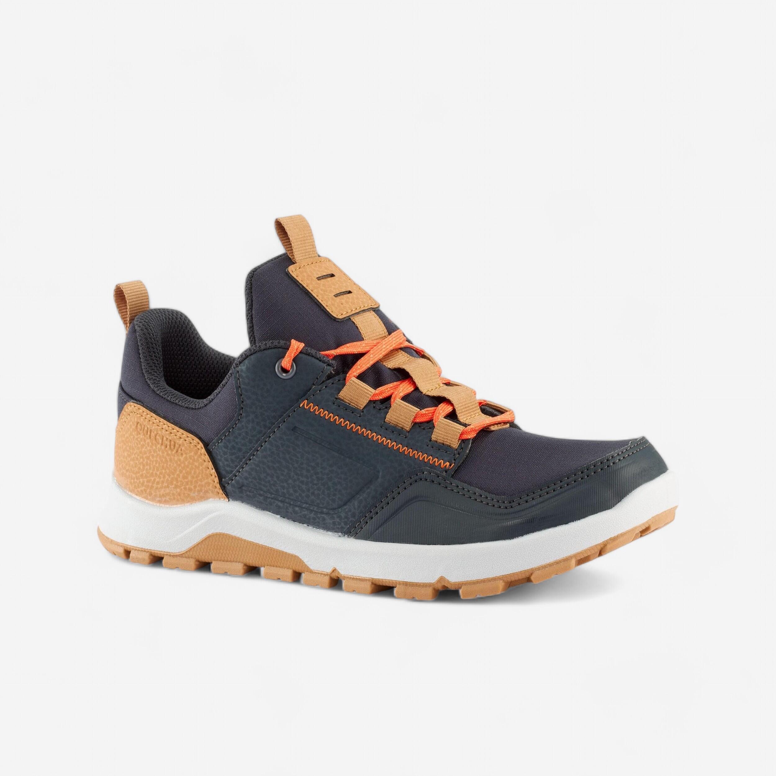 Wanderschuhe Kinder Gr. 35–38 niedrig Schnürung Wandern - NH500 blau