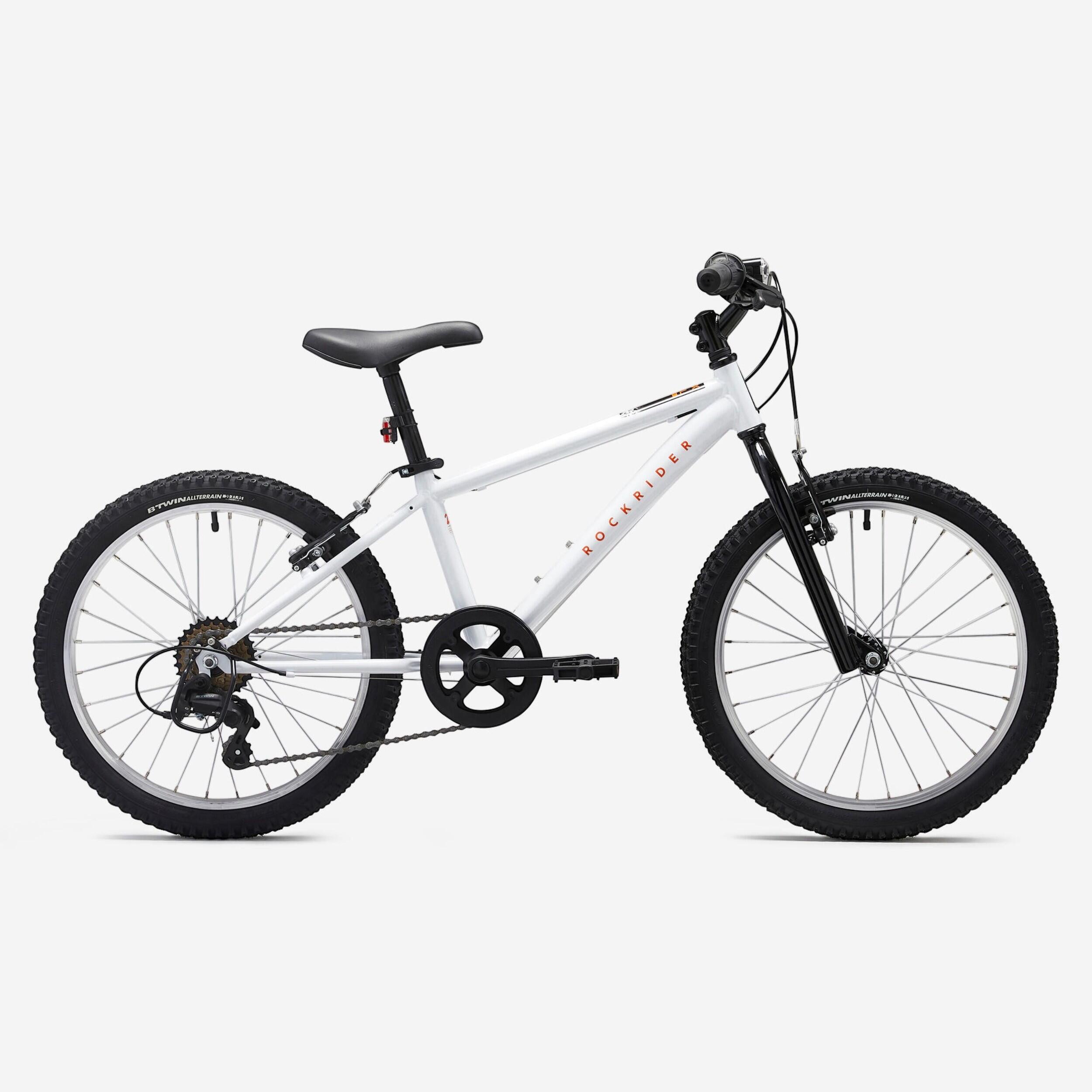 Kinderfahrrad 20 Zoll Rockrider Explore 120 weiss/orange