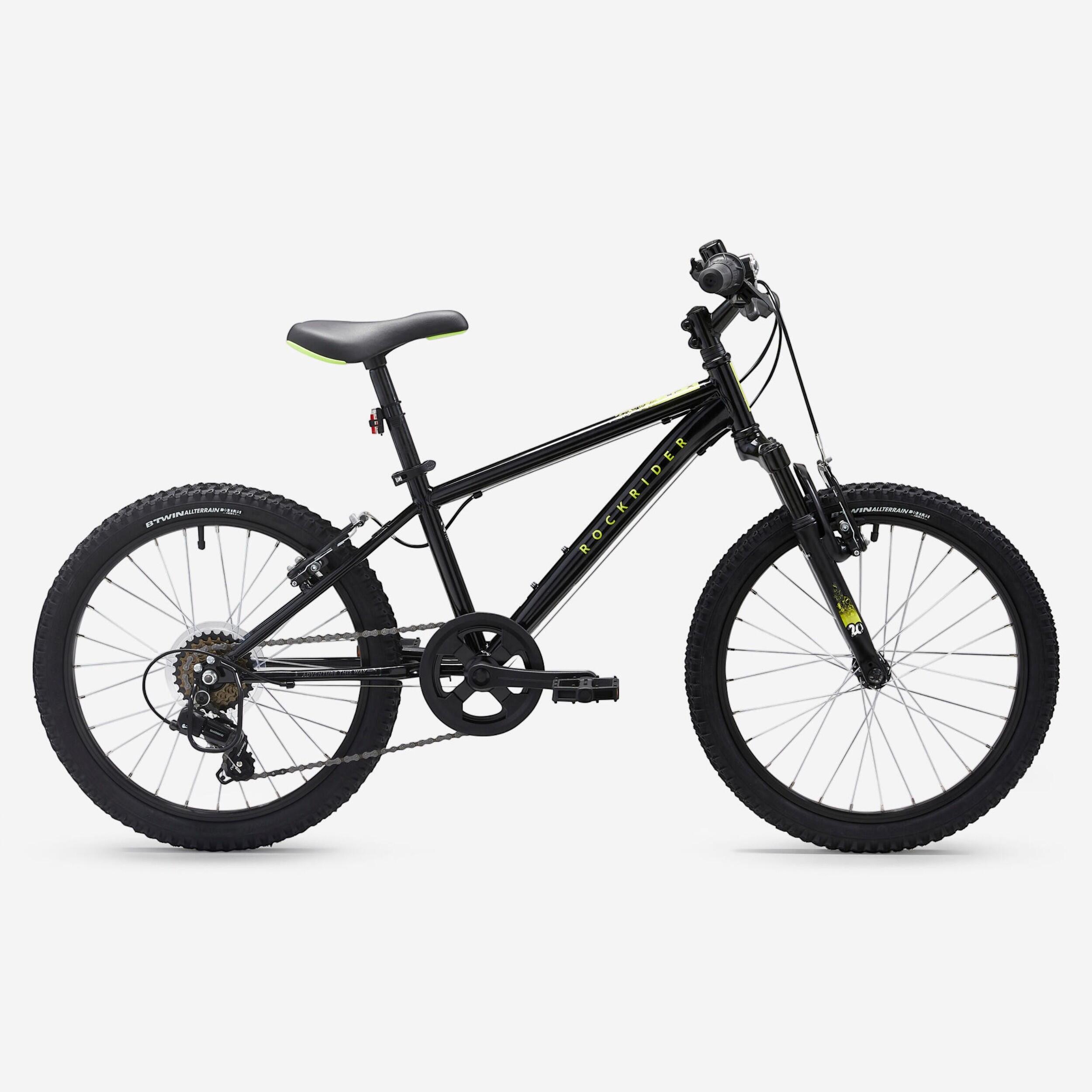 Kinderfahrrad Mountainbike 20 Zoll Rockrider Explore 500 schwarz