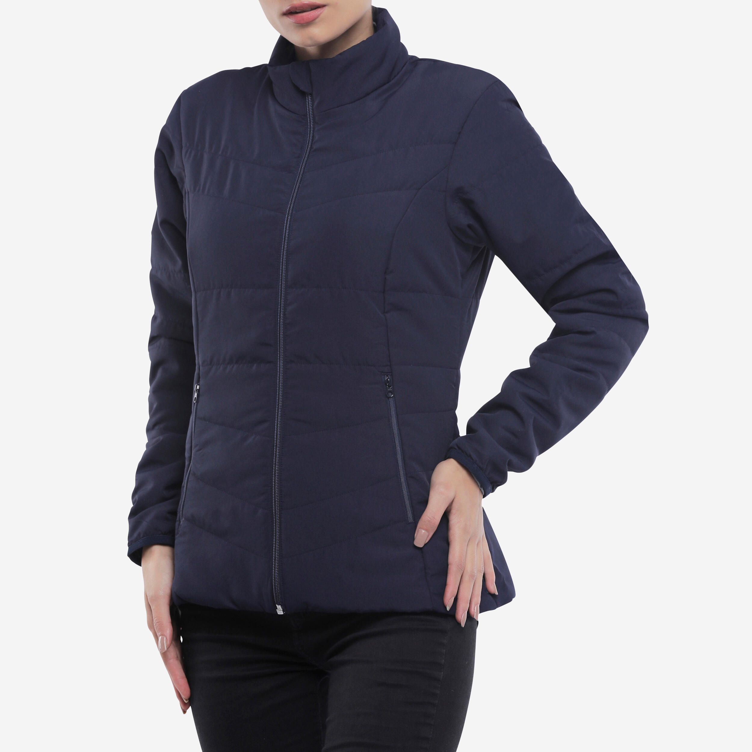 Wattierte Jacke Damen bis 5 °C Trekking - MT50 blau