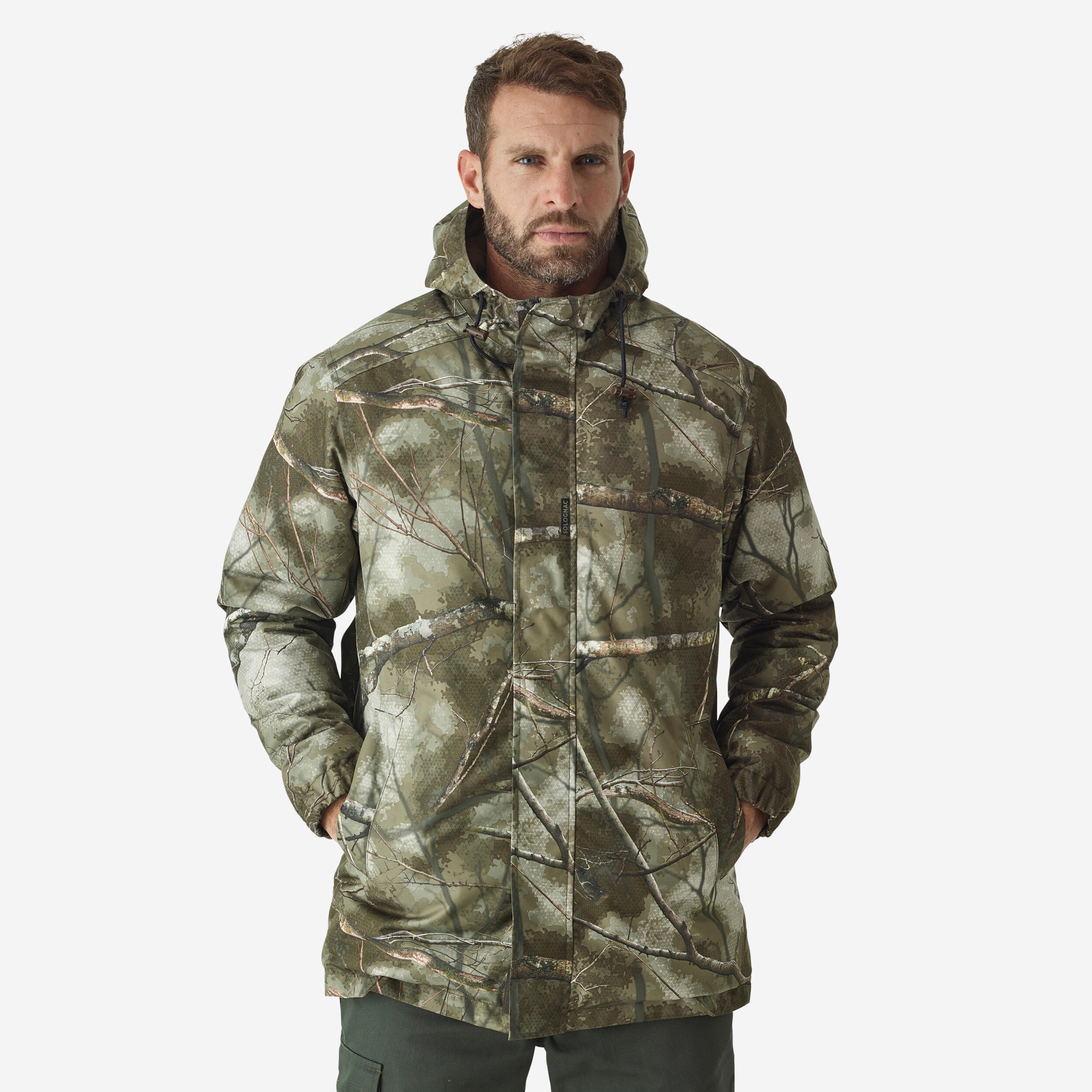 Jagd-Regenjacke 100 warm Treemetic