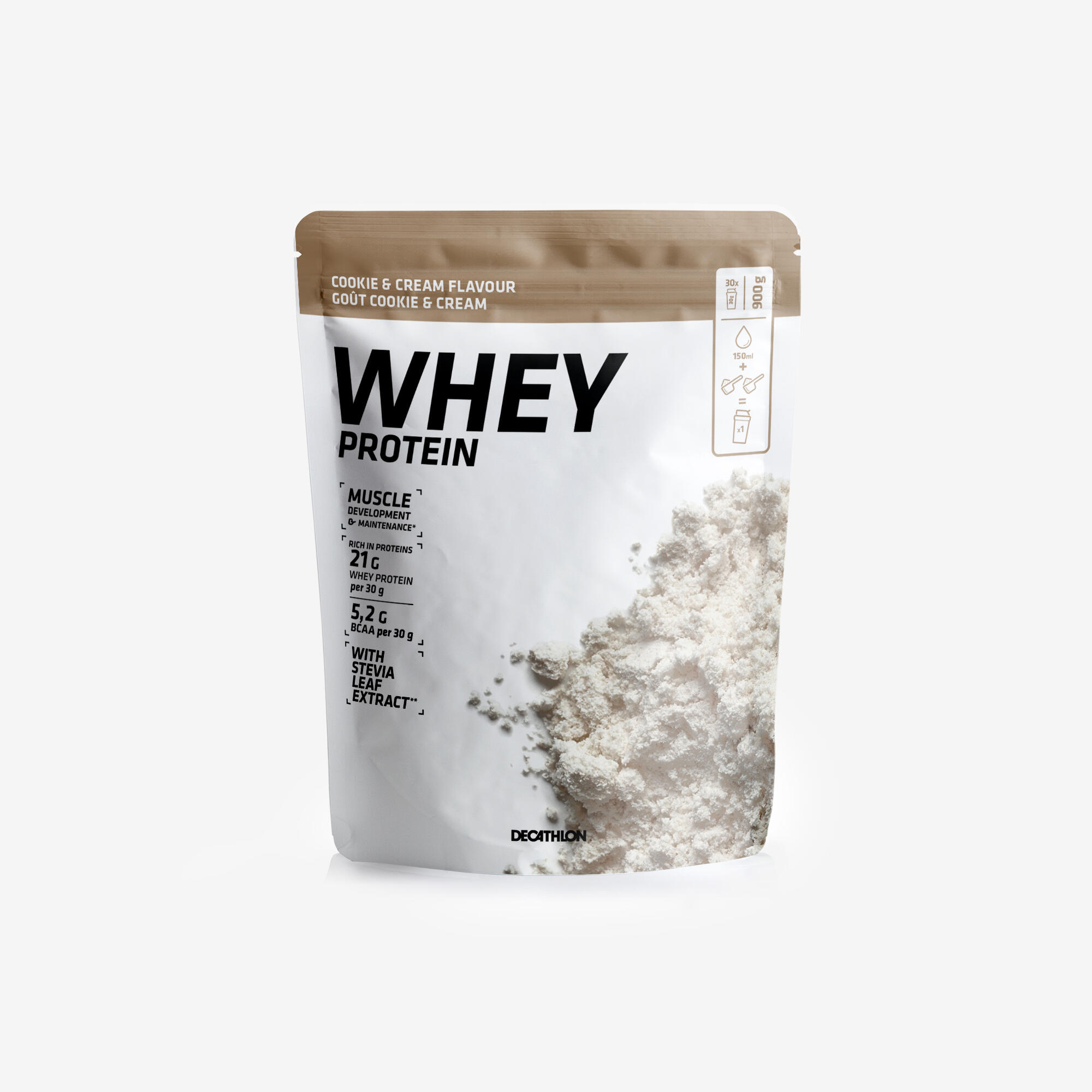 Whey Protein Getränkepulver Cookie & Cream 900 g