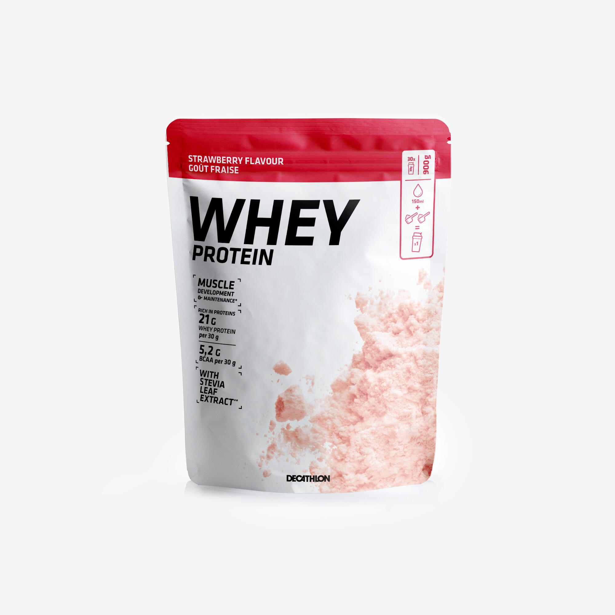 Whey Protein Getränkepulver Erdbeer 900 g