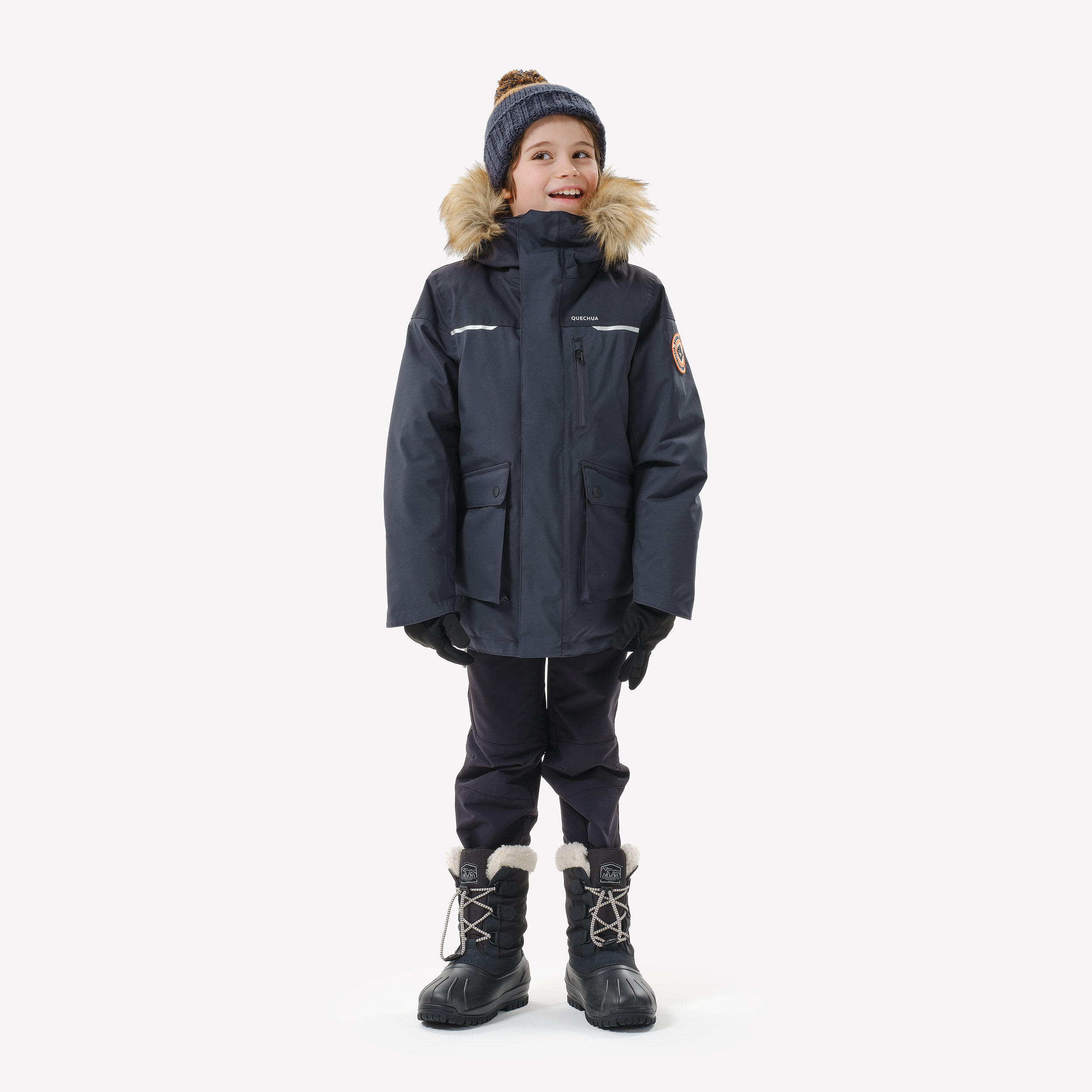 Winterjacke Parka Kinder Gr. 122-170 warm wasserdicht Wandern - NH900