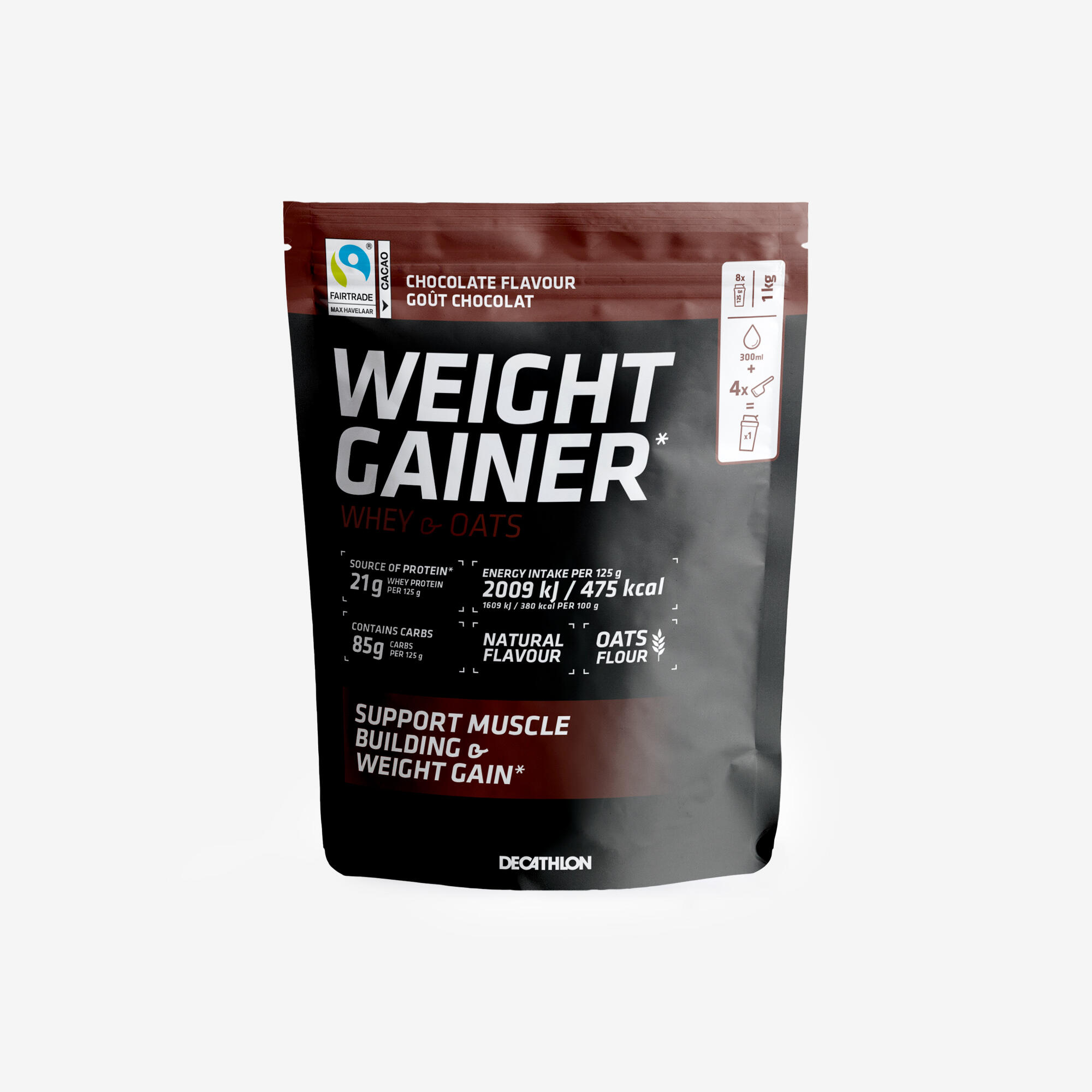 Weight Gainer Getränkepulver Hafer & Whey Schokolade 1 kg
