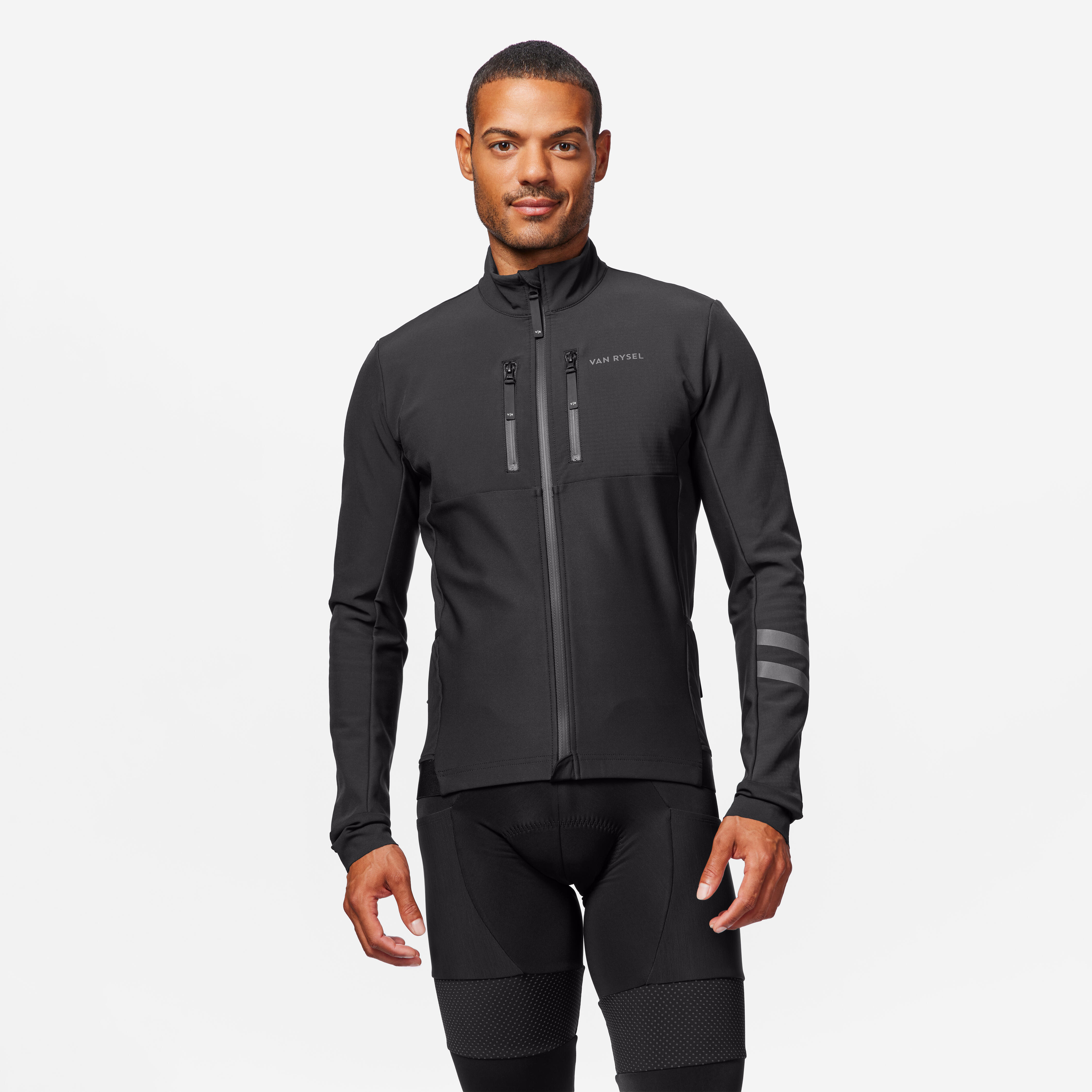 Fahrrad Winterjacke Herren Rennrad - Endurance schwarz