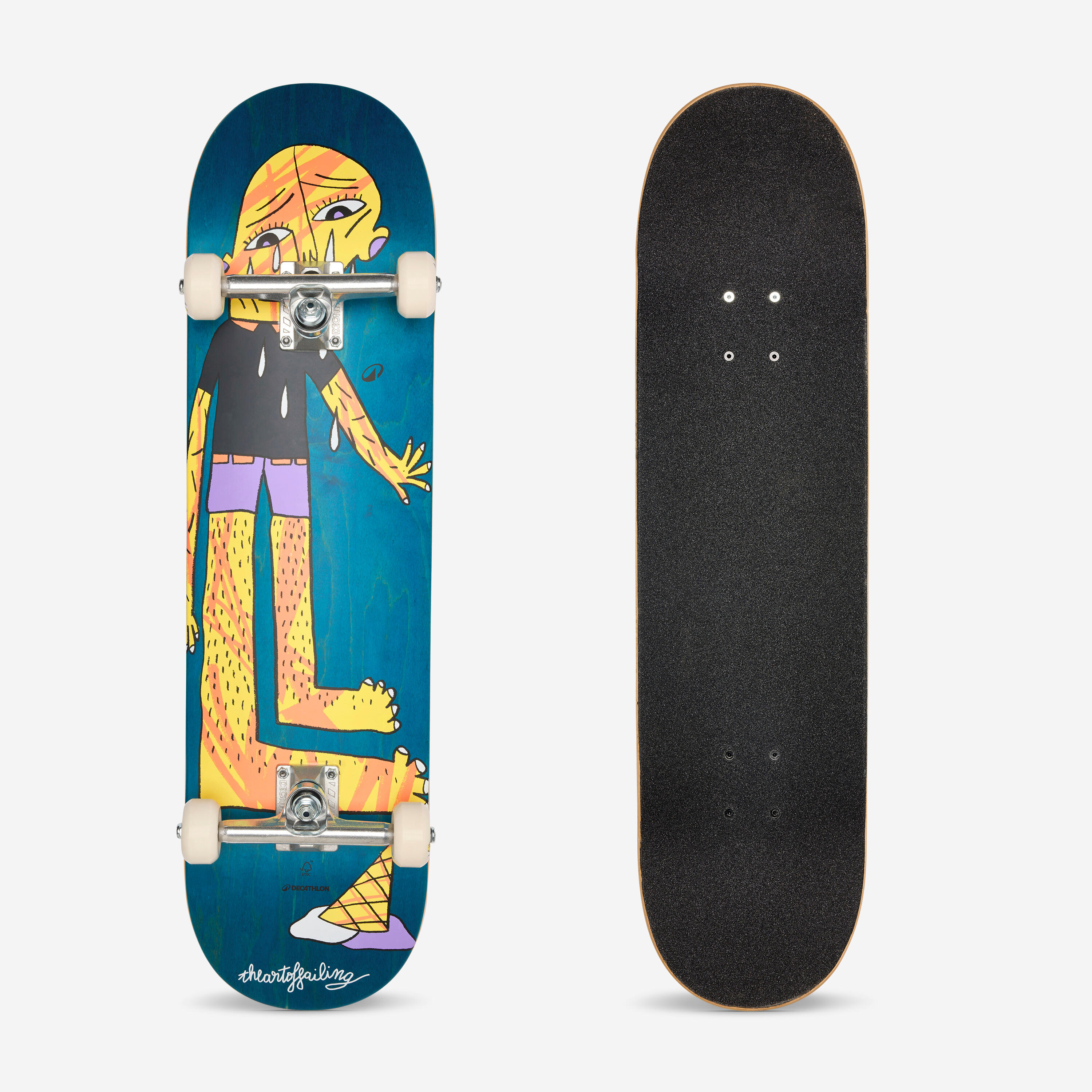 Skateboard komplett für Skater ab 12 Jahren - CP500 Ice Cream