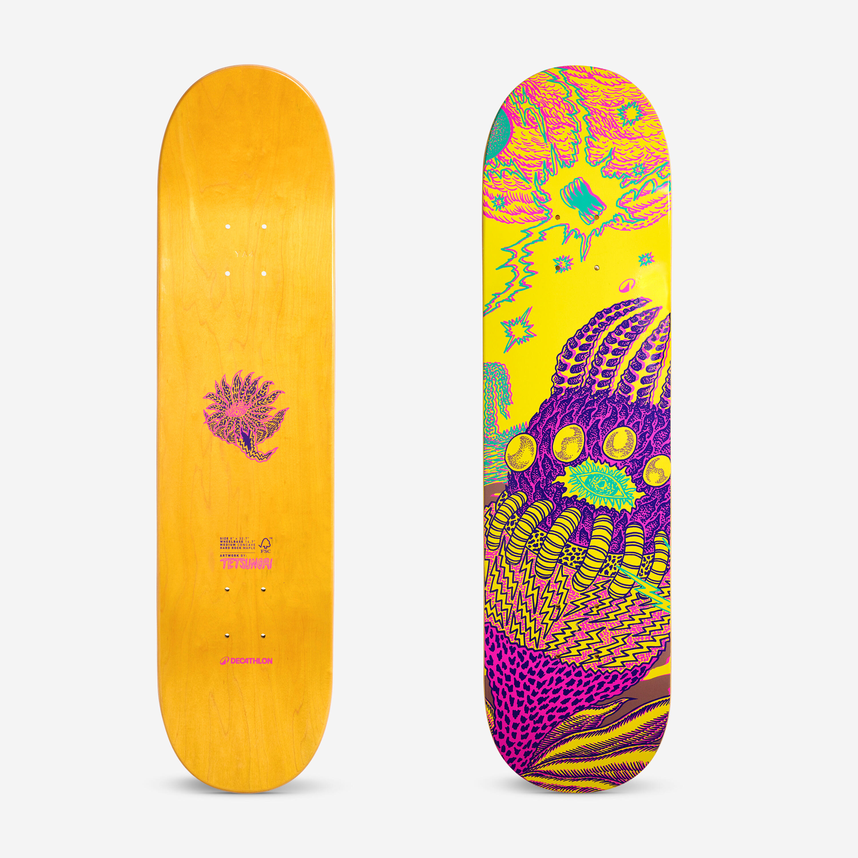 Skateboard-Deck 8' Ahorn ‒ DK500 Popsicle mit Grafik von Tetsunori