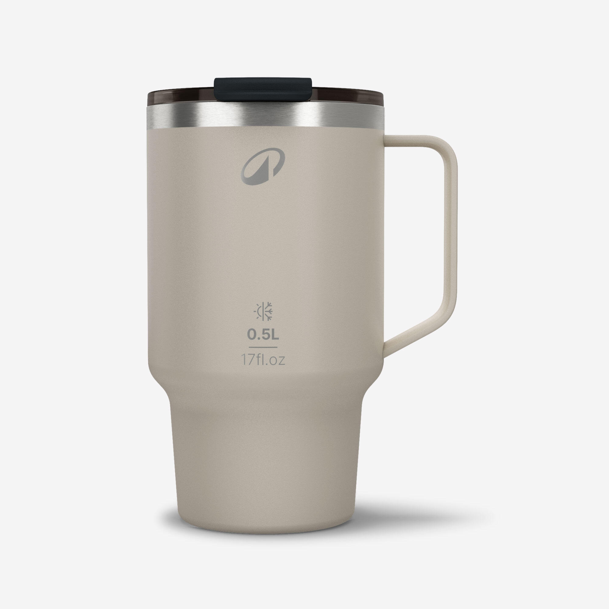 Trinkbecher 0,5 l isolierend Edelstahl Camping Wandern Trekking - Mug 900 beige