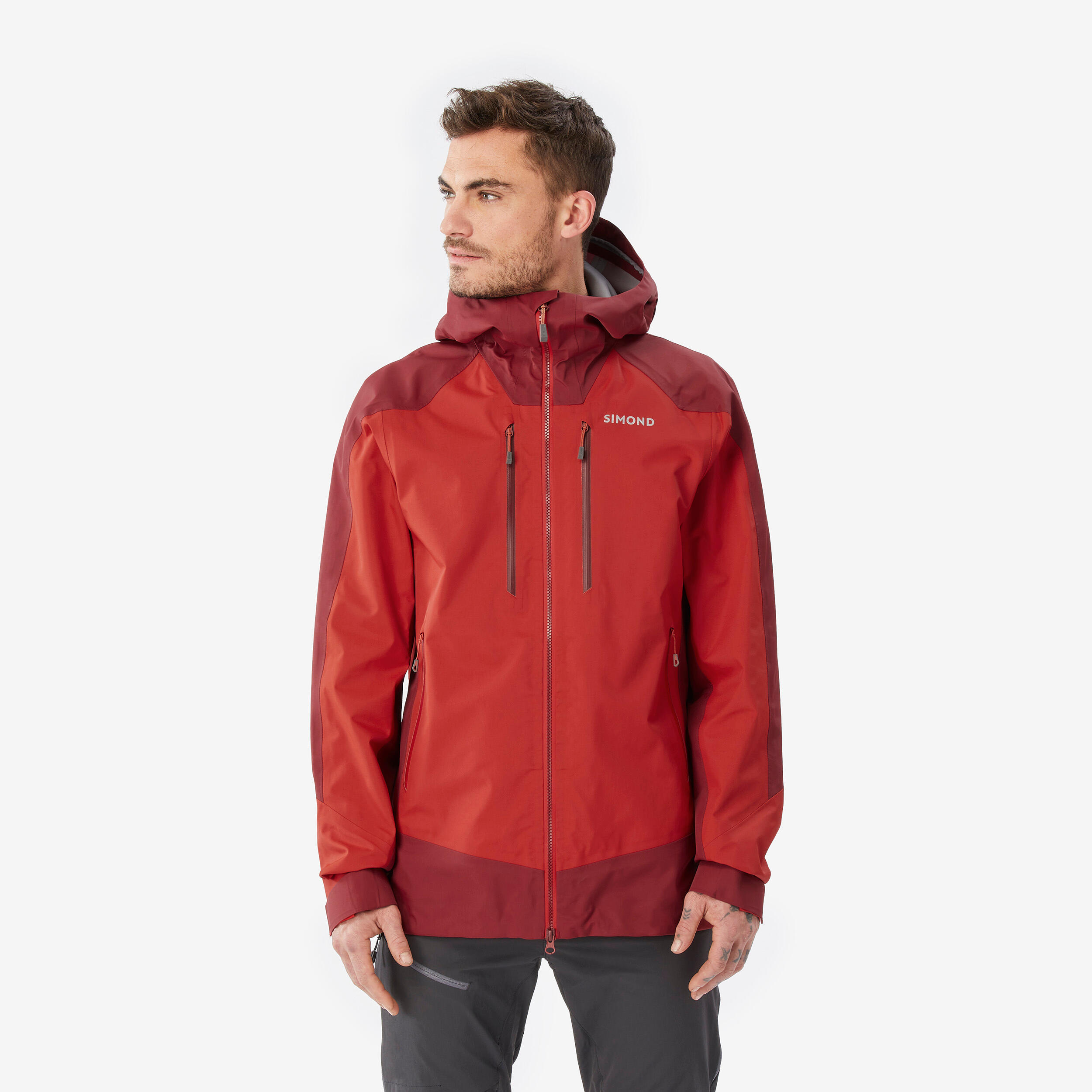 Herren Regenjacke wasserdicht ‒ Alpinism Evo rot