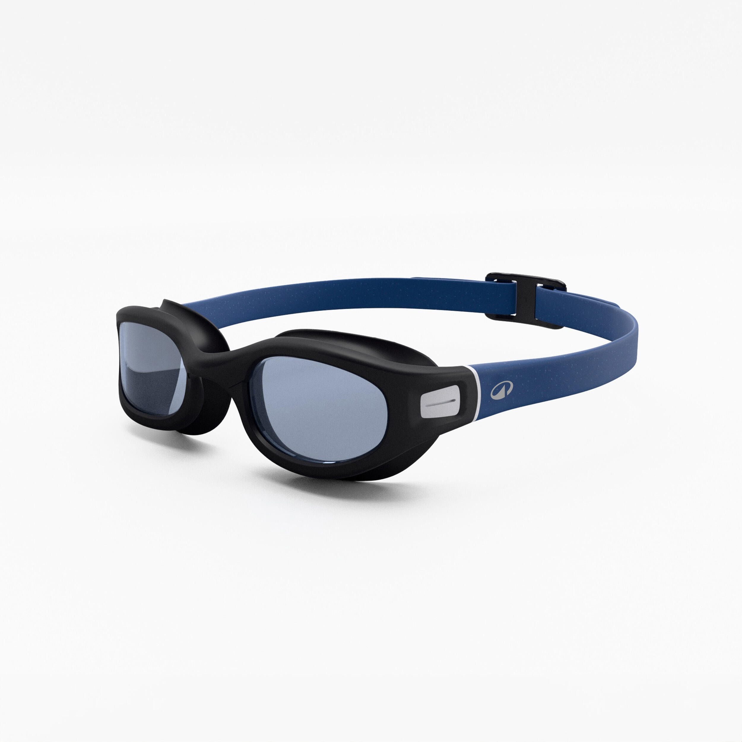 Schwimmbrille getönt Größe L - Soft schwarz/blau Gläser blau