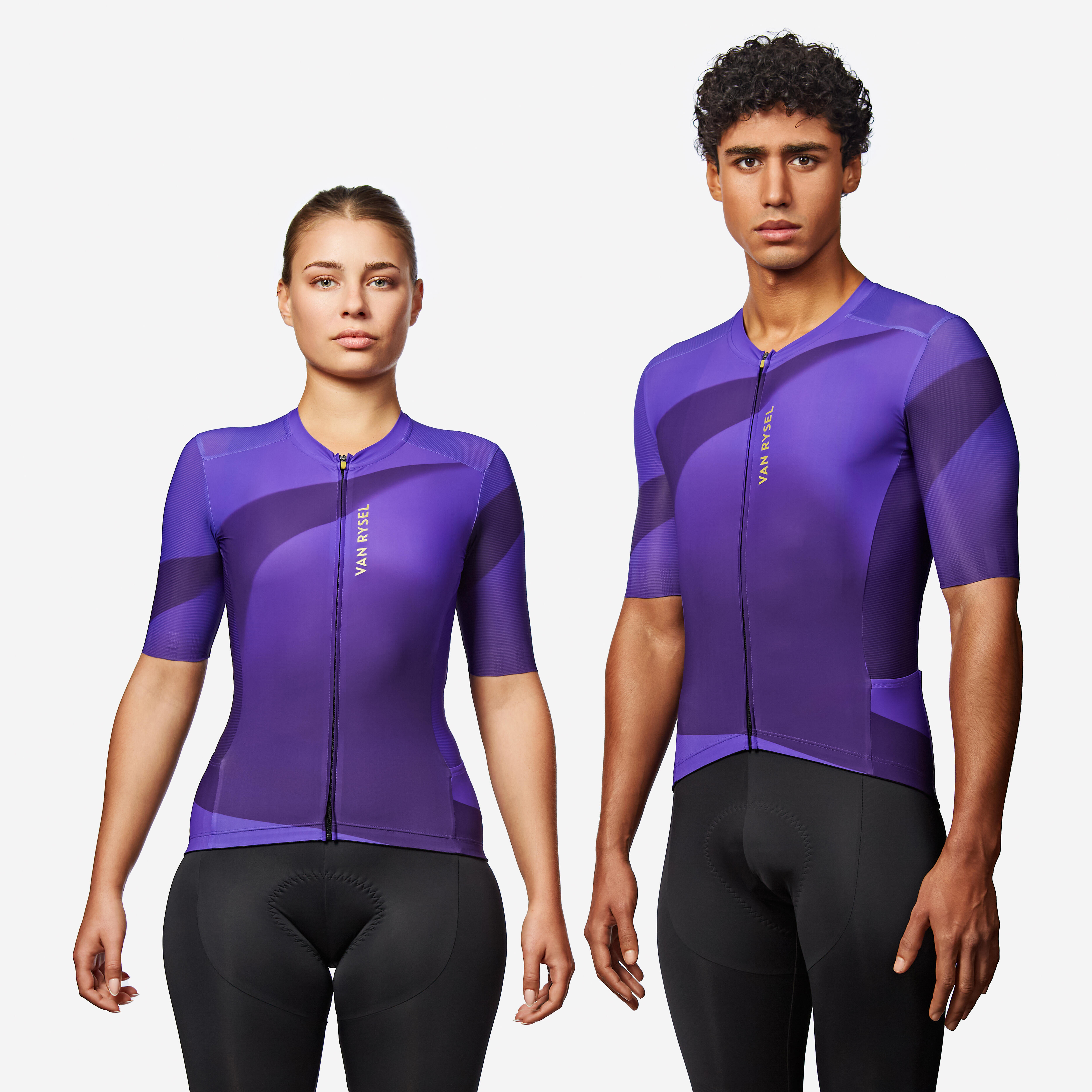 Radtrikot Rennrad kurzarm Sommer 'Racer 2' Unisex Lila