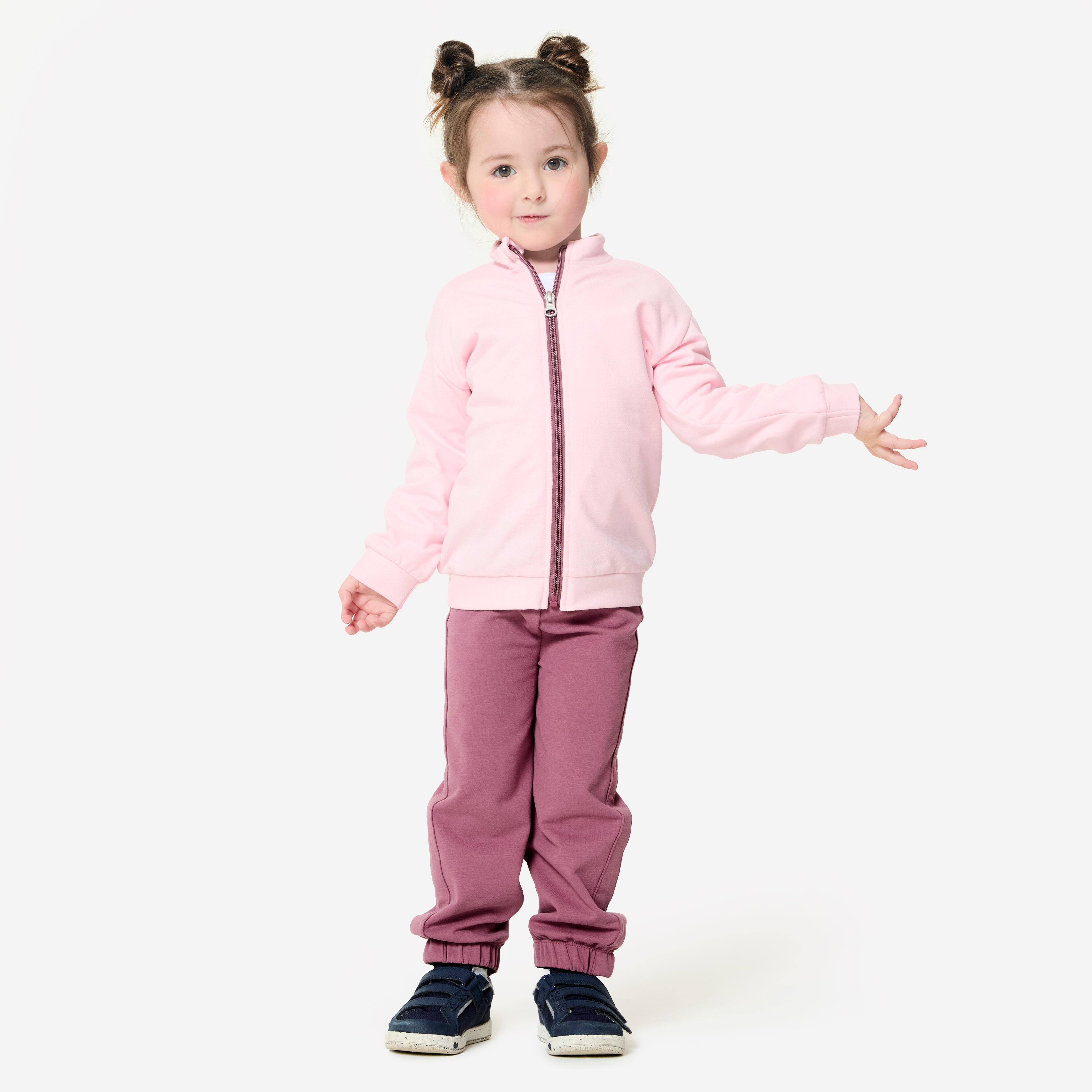 Trainingsanzug Kinder warm bequem - rosa/lila