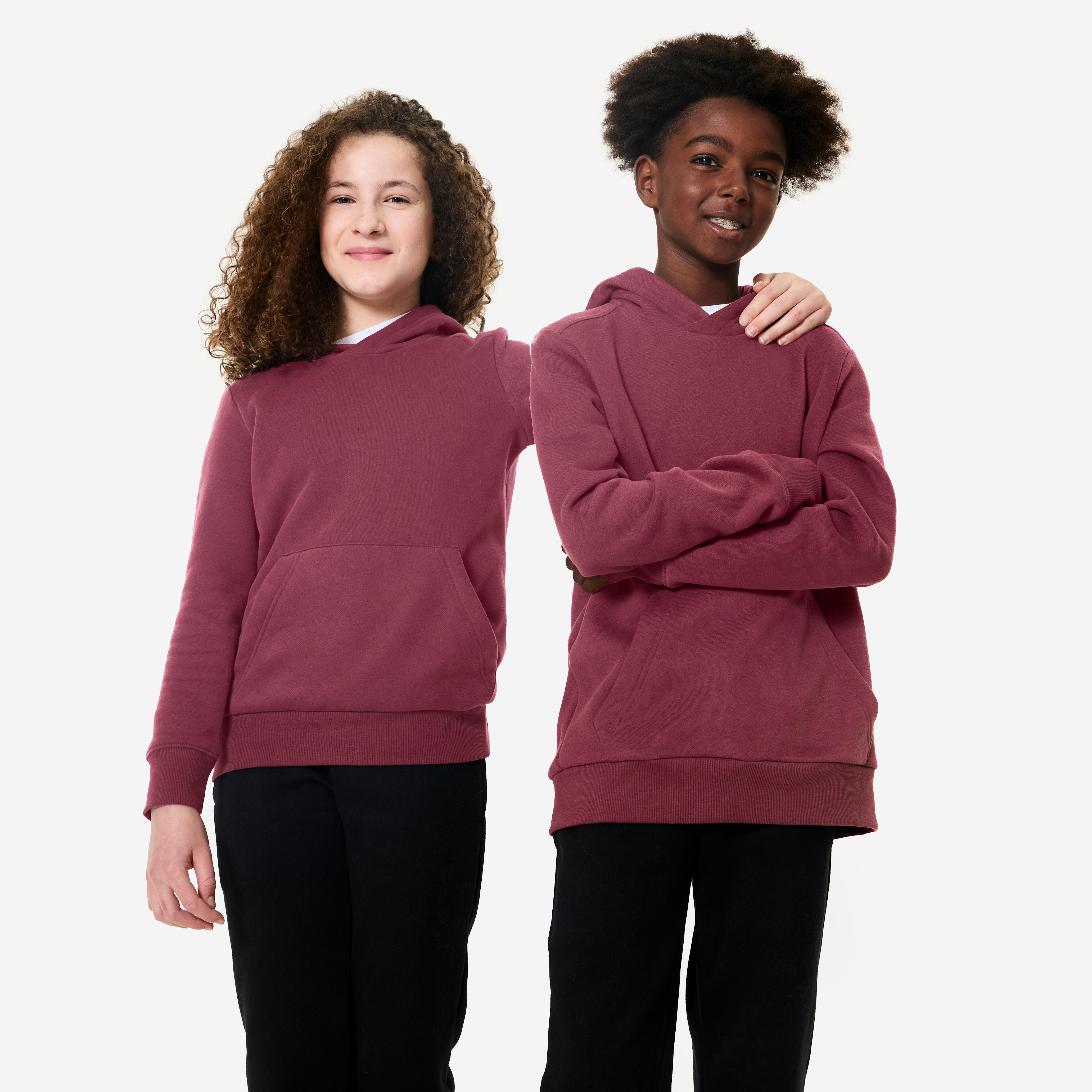 Hoodie Kinder Baumwolle - violett