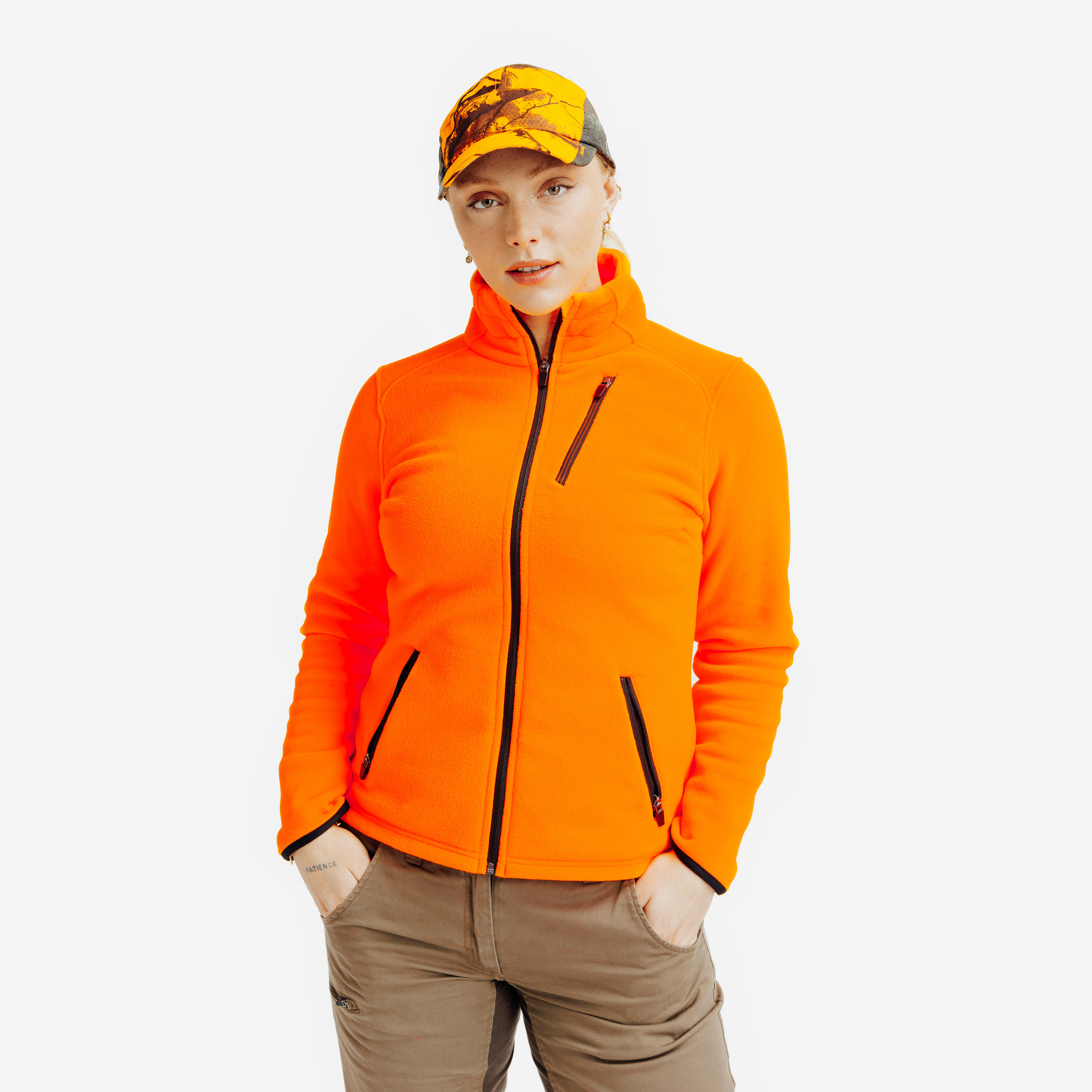Jagd-Fleecejacke 300 Damen orange