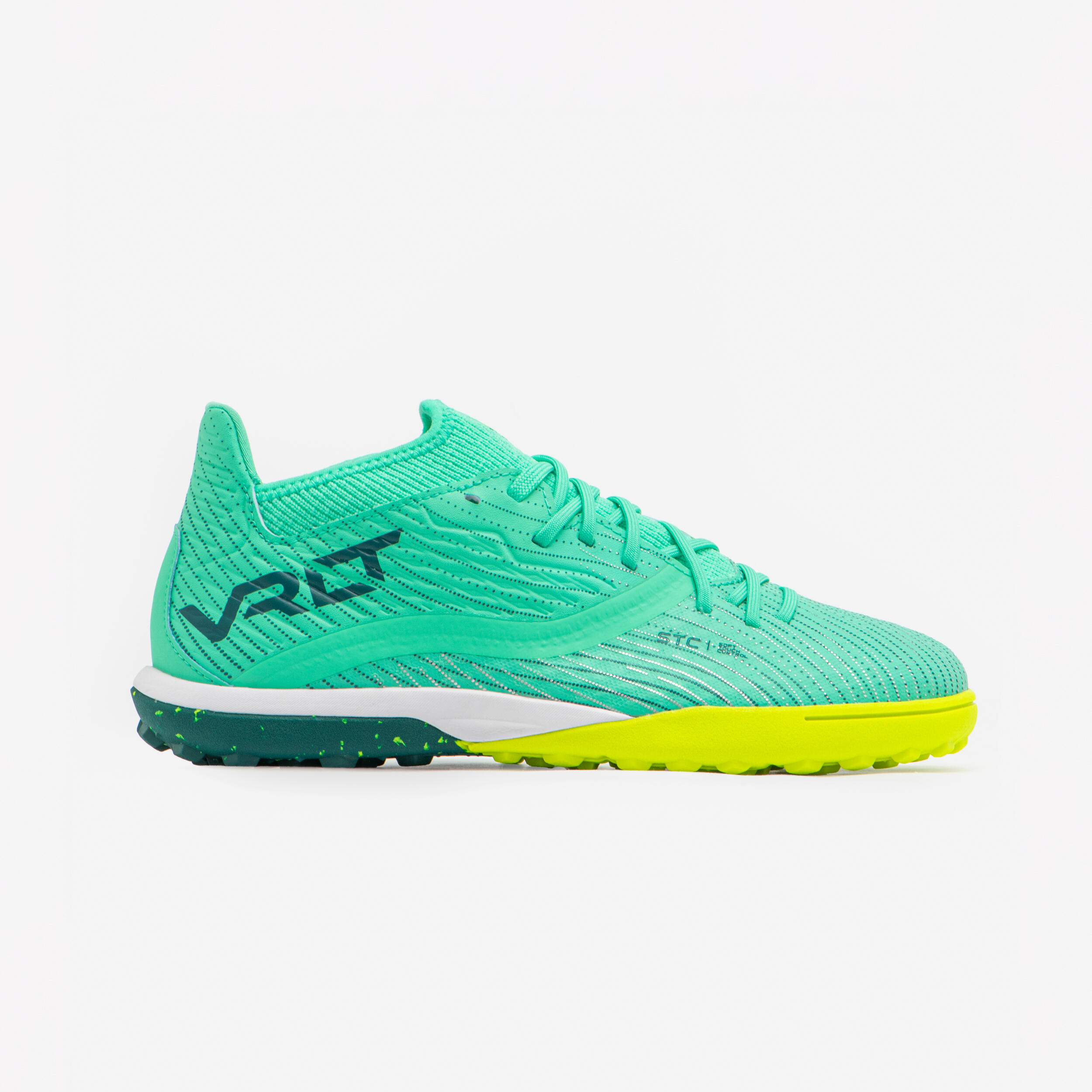 Kinder Fußballschuhe Multinockenschuhe mit Schnürung Turf - VIRALTO III grün