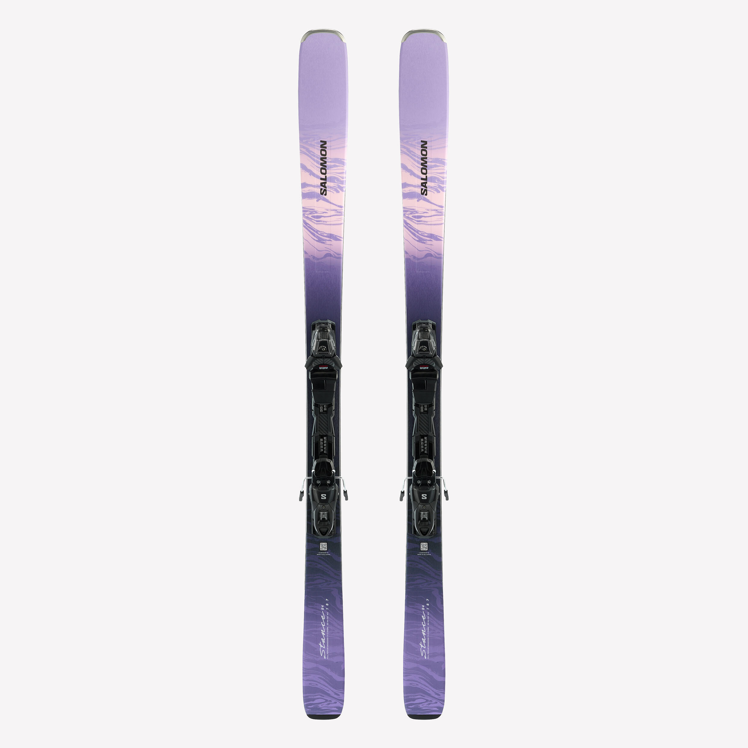 Ski Damen mit Bindungen Allmountain - Stance 84 W Salomon lila