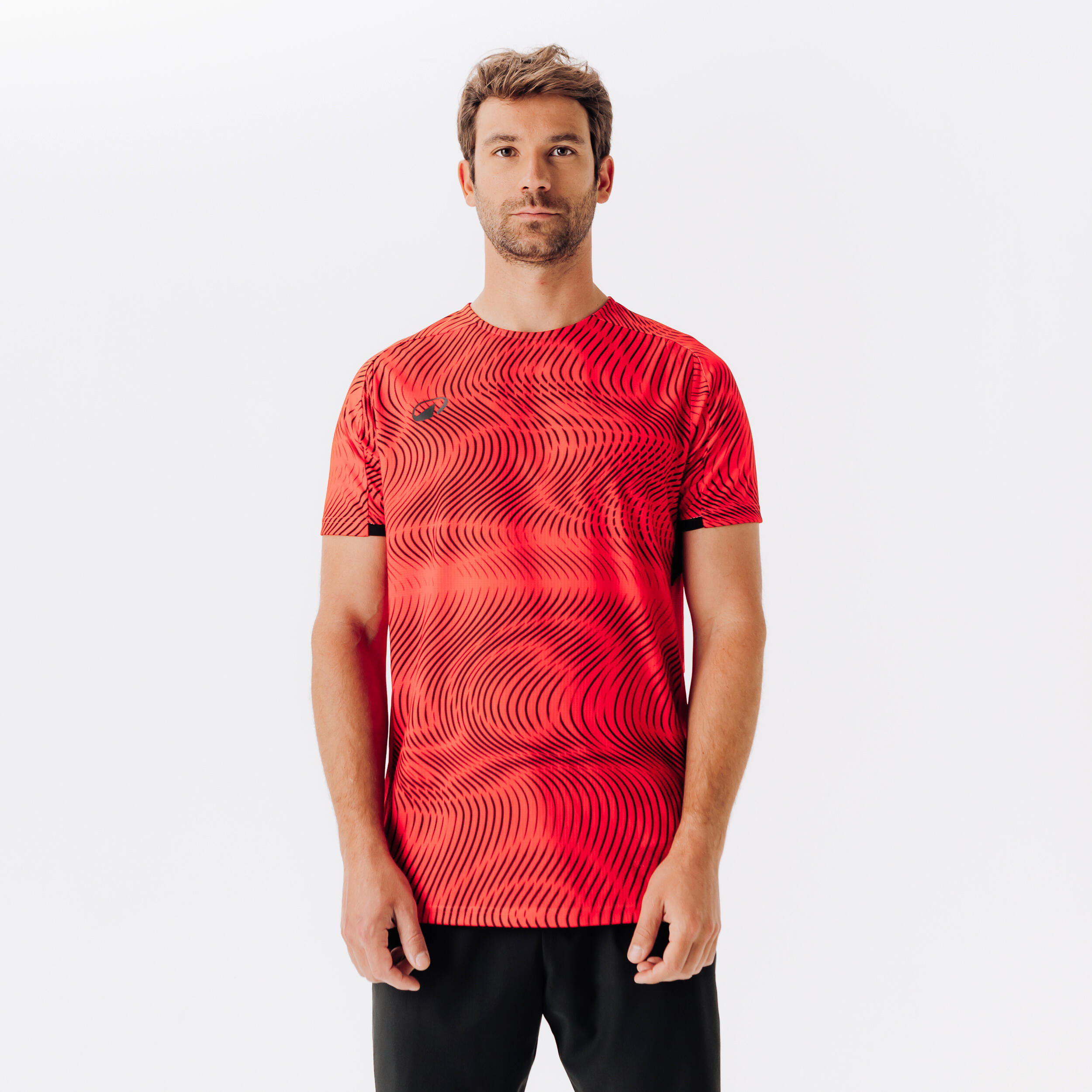 Fußball Trikot - Club Wavy rot/schwarz