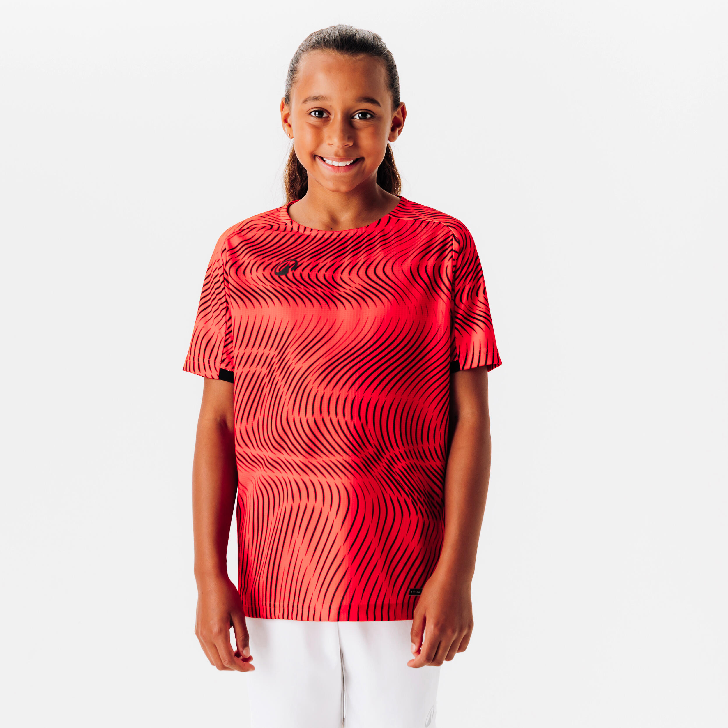 Kinder Fußball Trikot - Club Wavy rot/schwarz