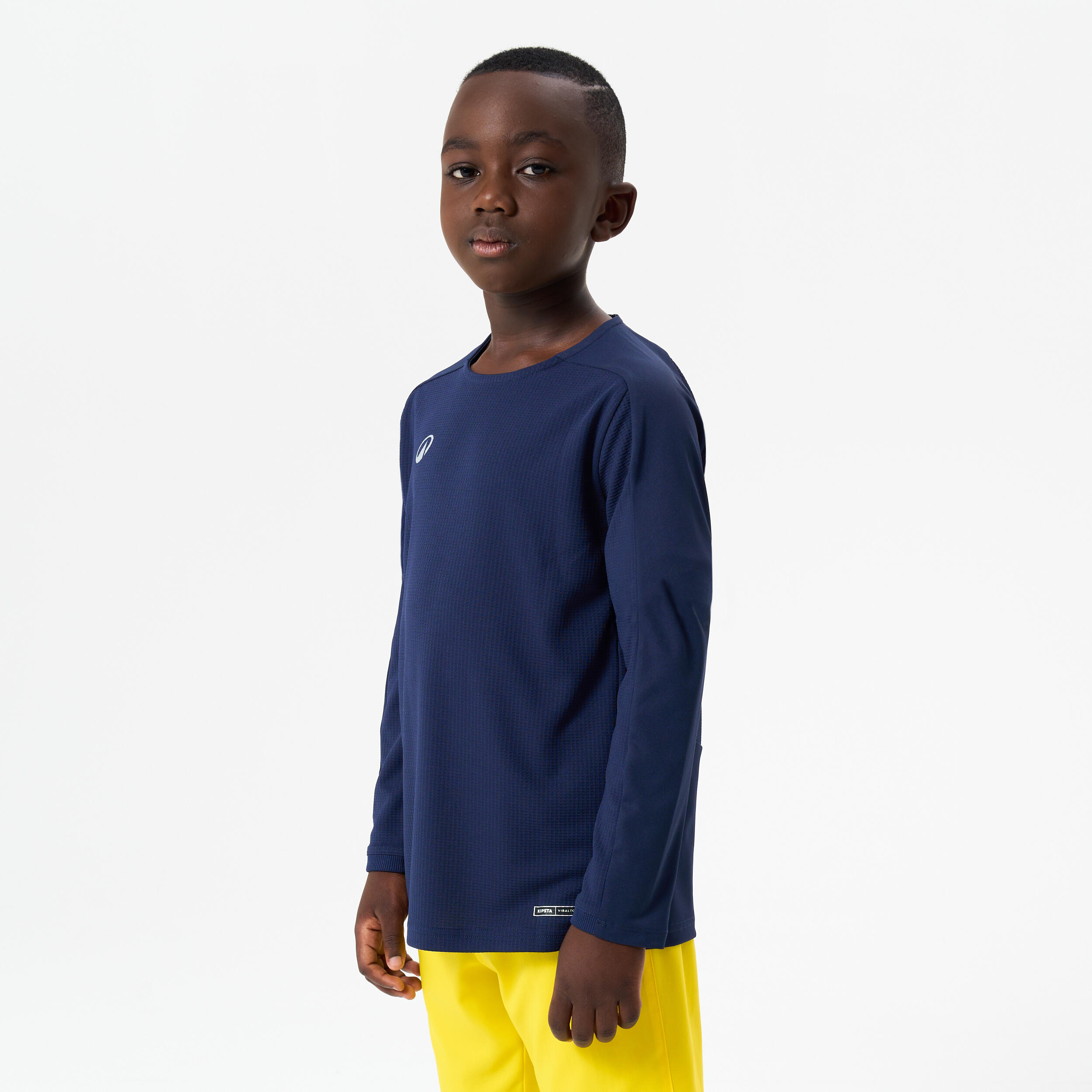 Kinder Fußball Trikot langarm - VIRALTO Club Kinder marineblau