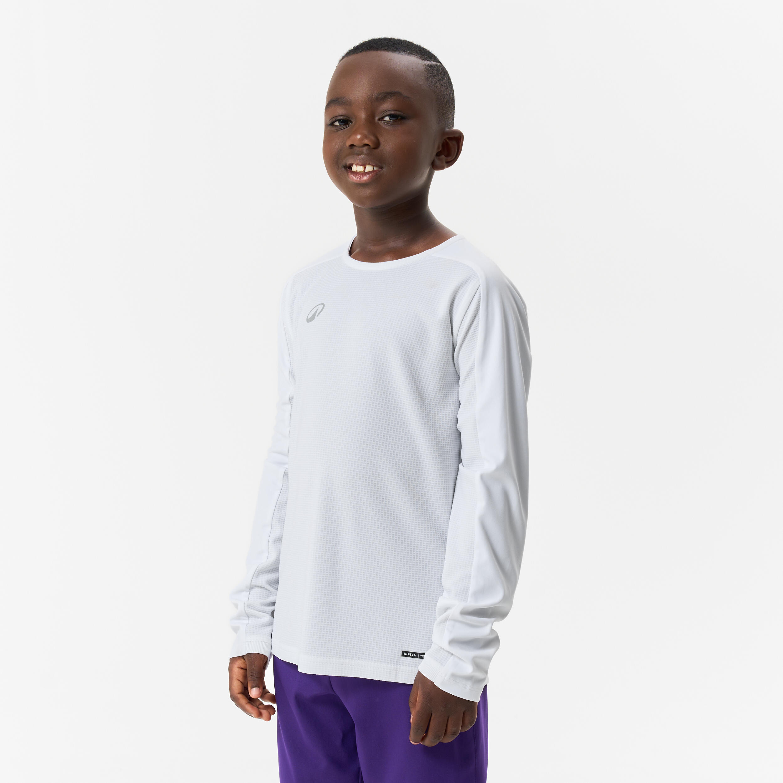 Kinder Fußball Trikot langarm - VIRALTO Club weiss