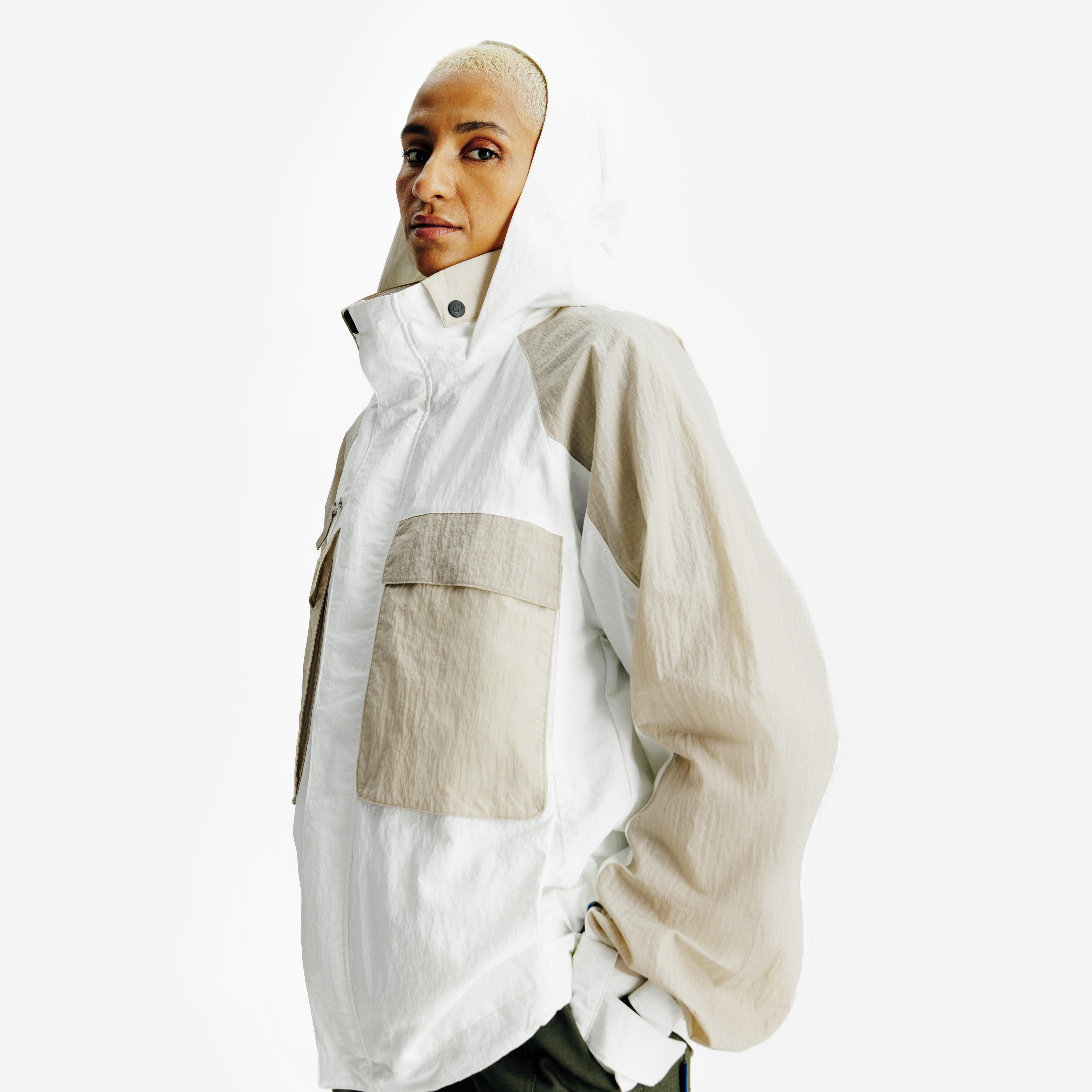 Jacke Damen Cropped - Lifetech weiß/beige