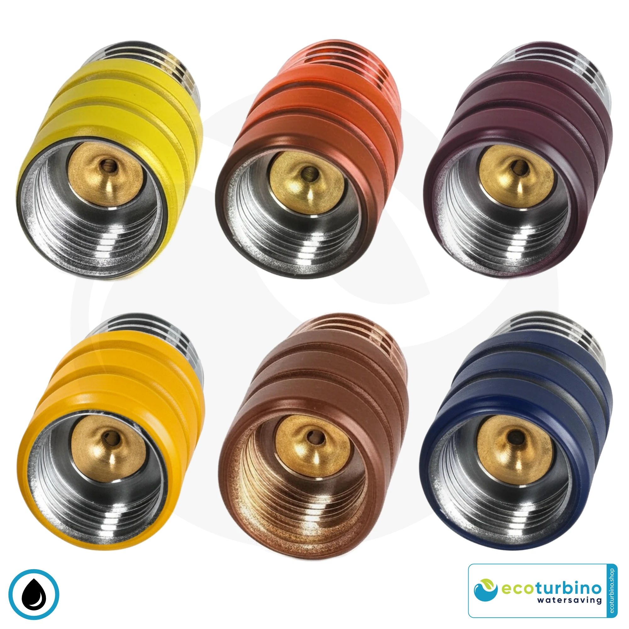 Custom Design ecoturbino DELUXE Wasserspar Duschadapter - ohne Rillen | In vielen RAL Farben auf Kundenwunsch