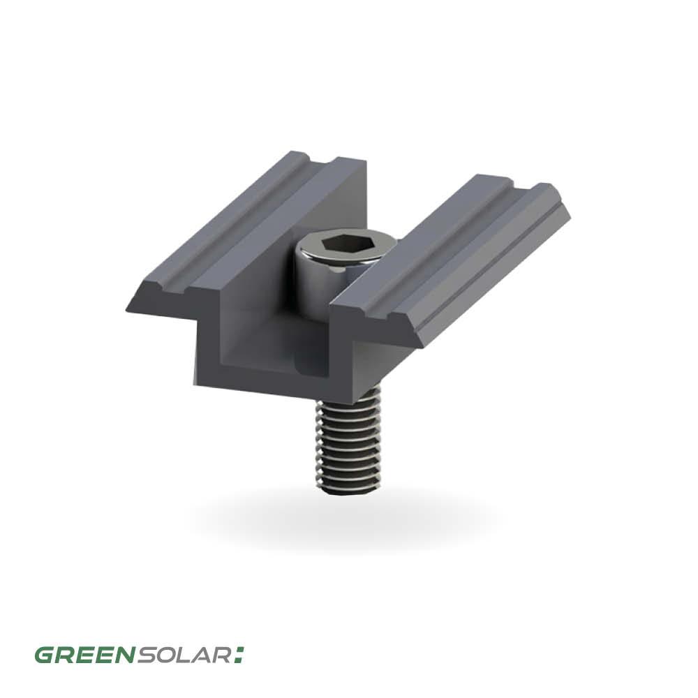 Mittelklemme mit Pin für Flachdach und Boden