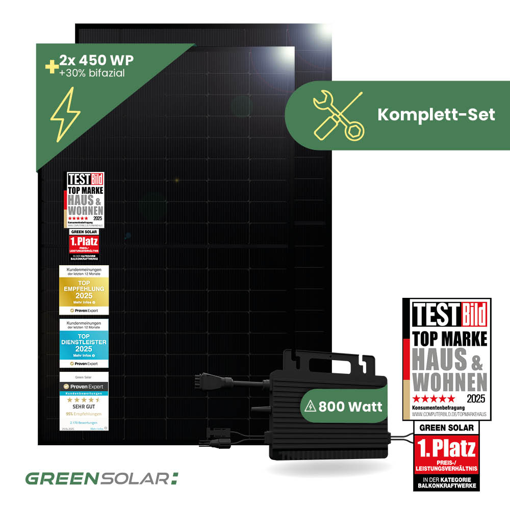 Balkonkraftwerk Basis M - Komplett-Set (900W)