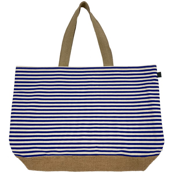 Cawö Beachbags Canvas Streifen 55700 - Farbe: marine - 13 - 40x55 cm