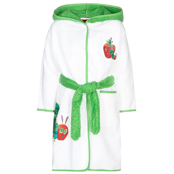 Smithy Die kleine Raupe Nimmersatt - Kinder-Bademantel - Farbe: weiß (1302008) - 110/116