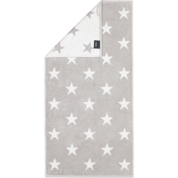 Cawö Handtücher NEW STARS Sterne groß 6260 - Farbe: platin/weiß - 76 - Handtuch 50x100 cm