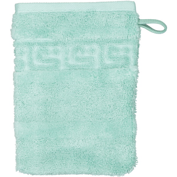 Cawö - Noblesse Uni 1001 - Farbe: 474 - agavegrün - Waschhandschuh 16x22 cm