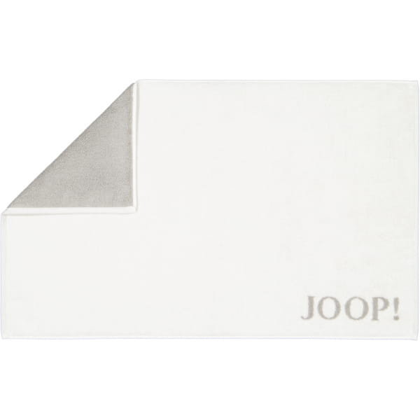 JOOP! Classic - Doubleface Badematte 1600 - 50x80 cm - Farbe: Weiß/Silber - 67